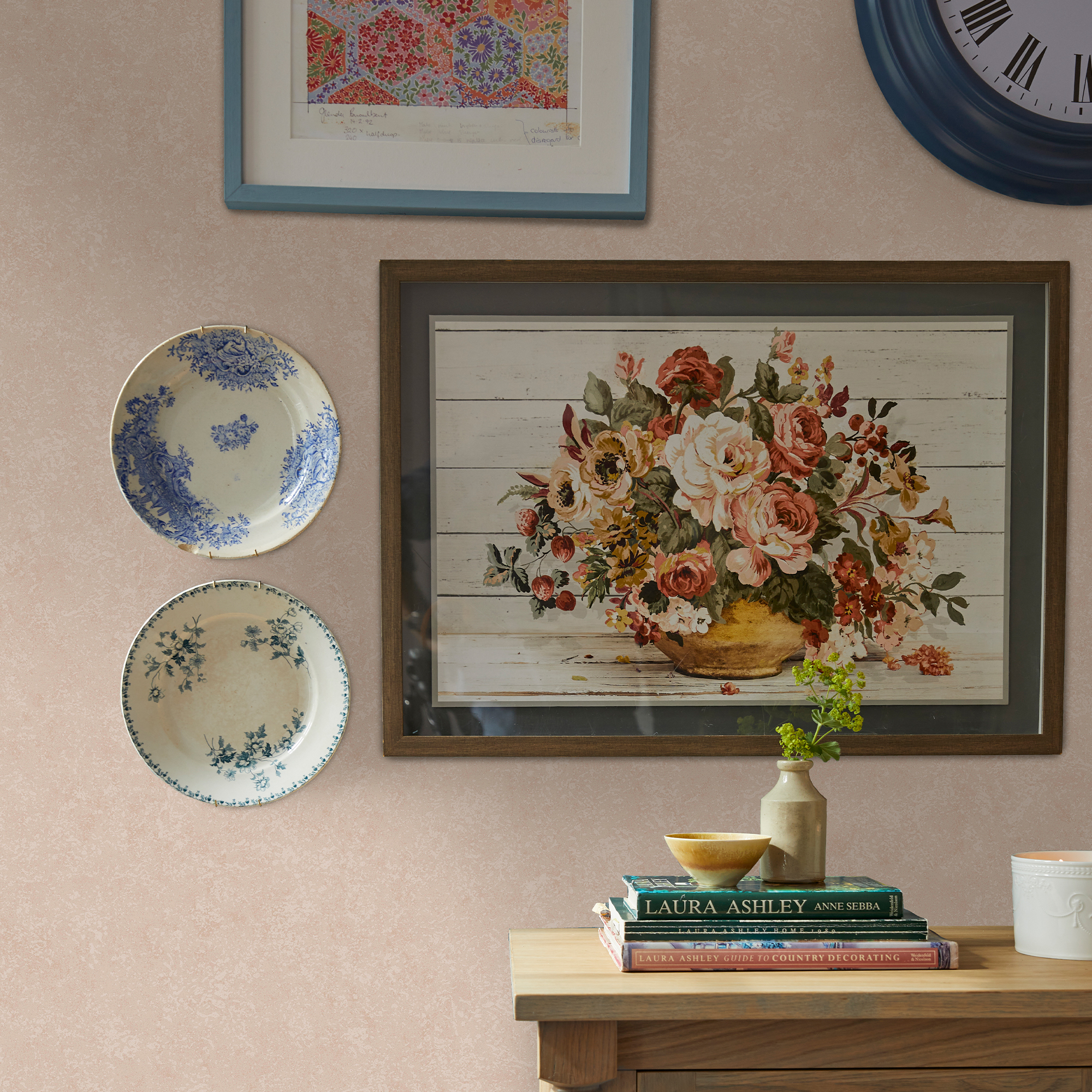 Tapet Laura Ashley Brindley Plaster Rosa 122755