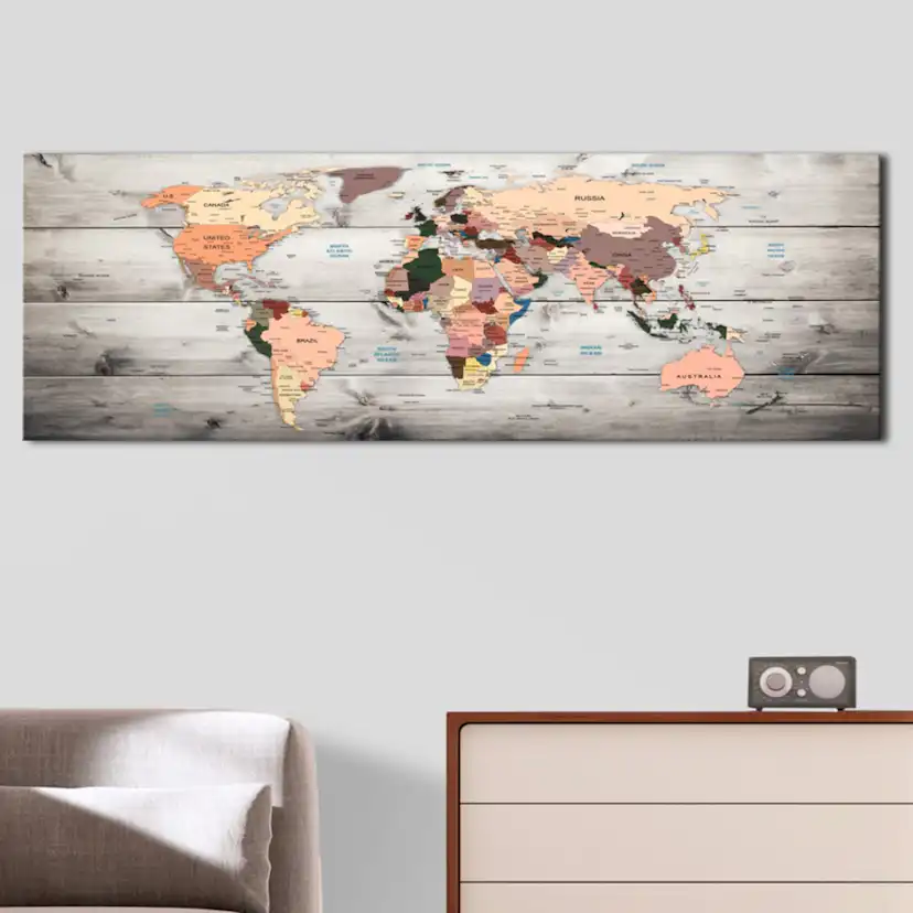 Tavla Arkiio World Maps Wooden Travels