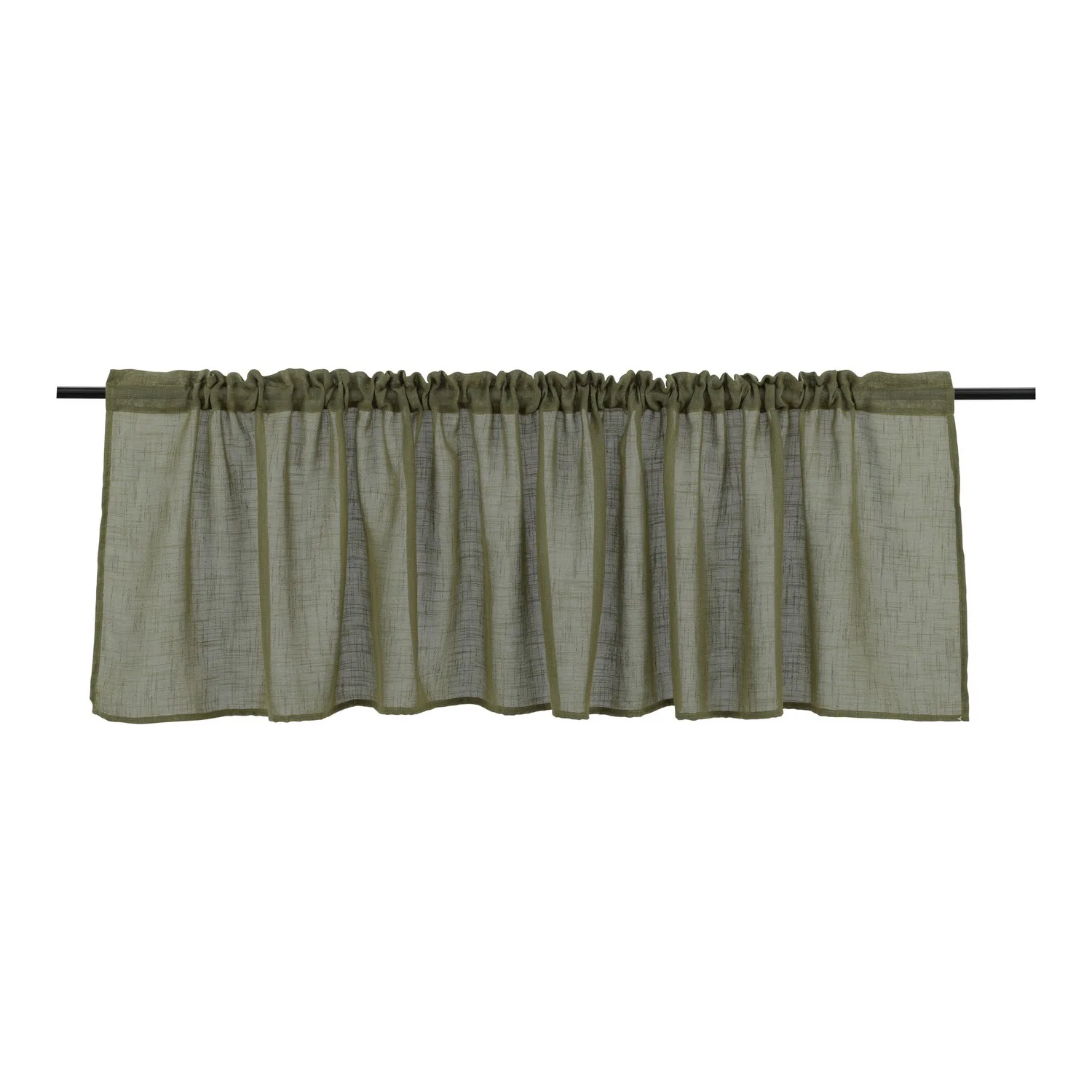 Kaya Curtain Polyester/fake linen - Green - 55*250 - Pelmet Grön