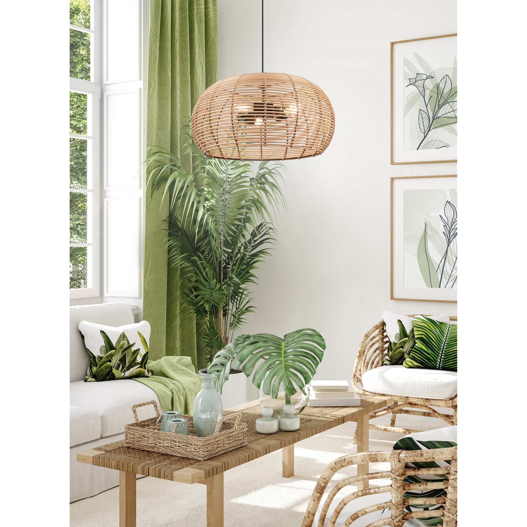 Taklampa Trio Inga 50 cm E27