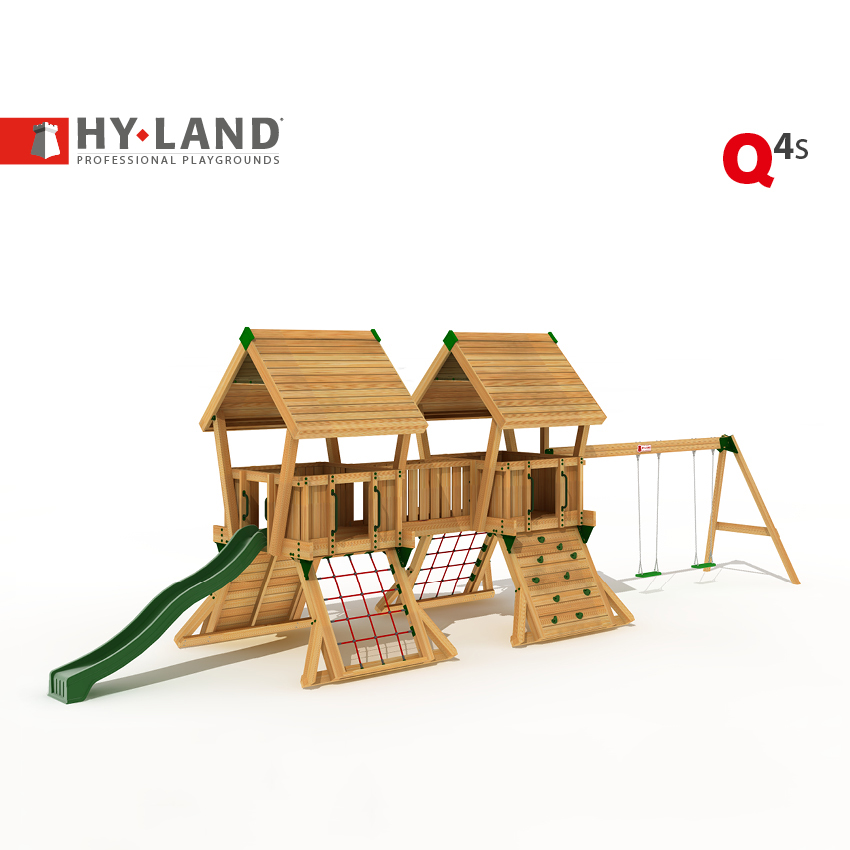 Klätterställning Hy-Land Projekt Q 4 + Swingmodul