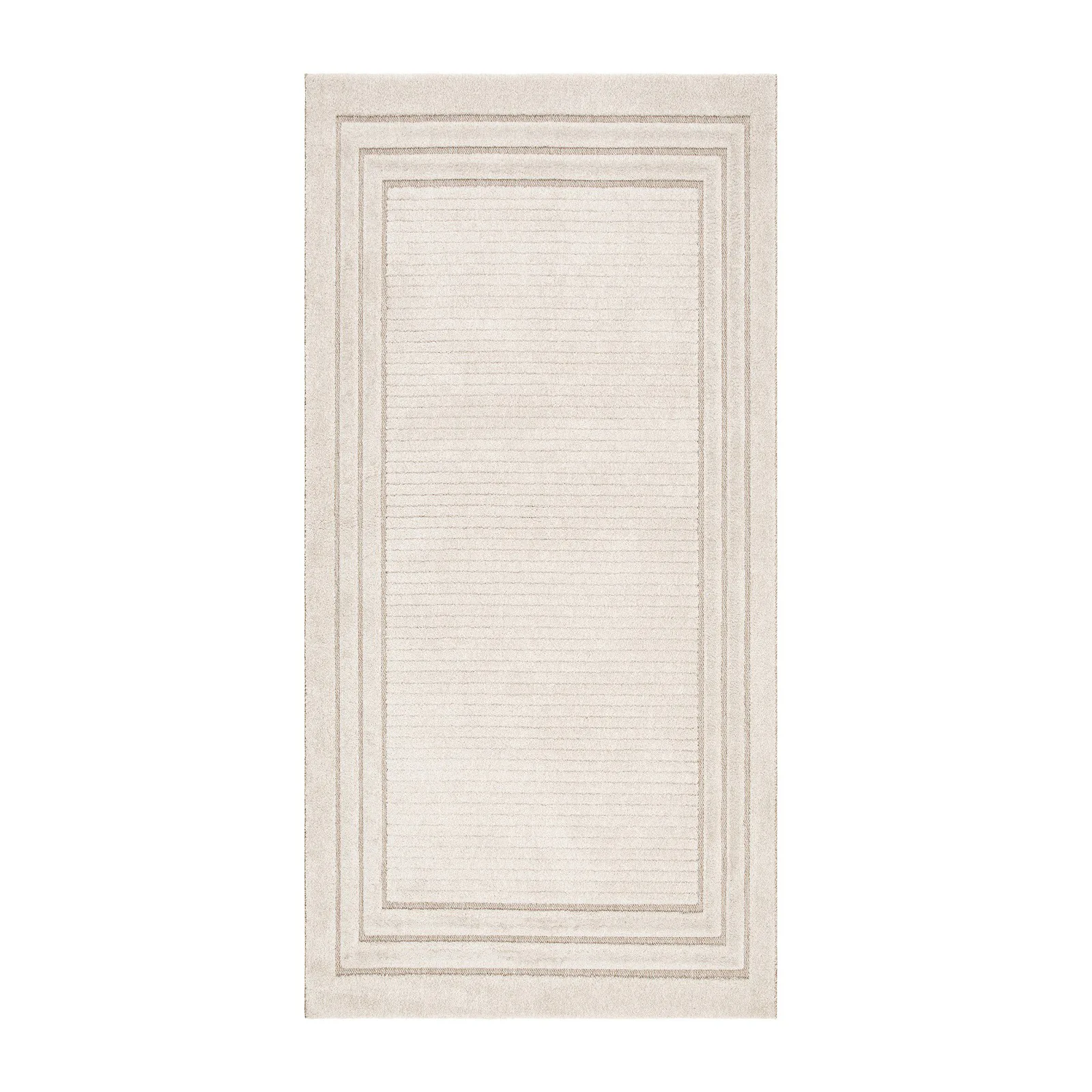 Ryamatta KM Carpets Nature Frame Modern Creme Natur Vit