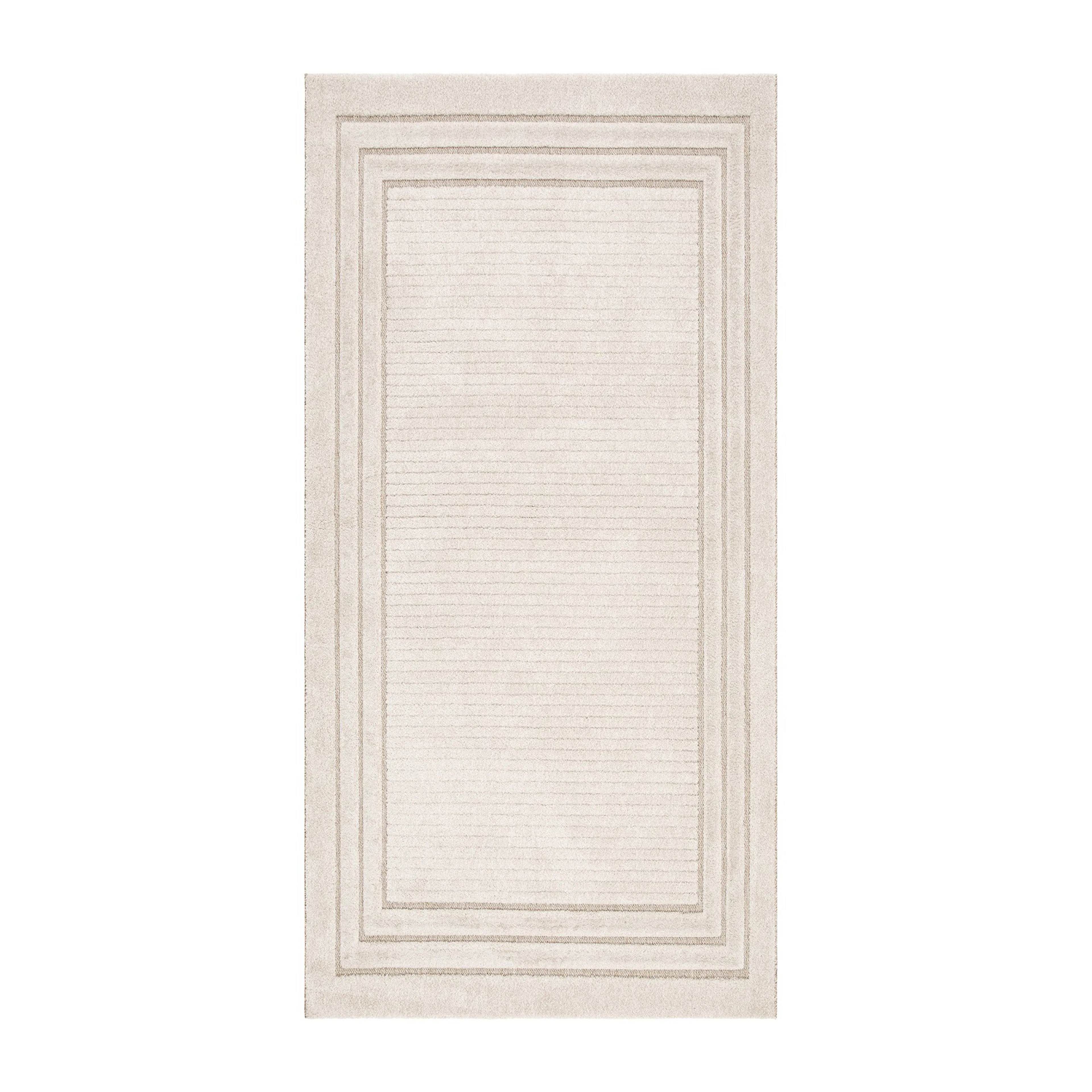 Ryamatta KM Carpets Nature Frame Modern Creme Natur Vit