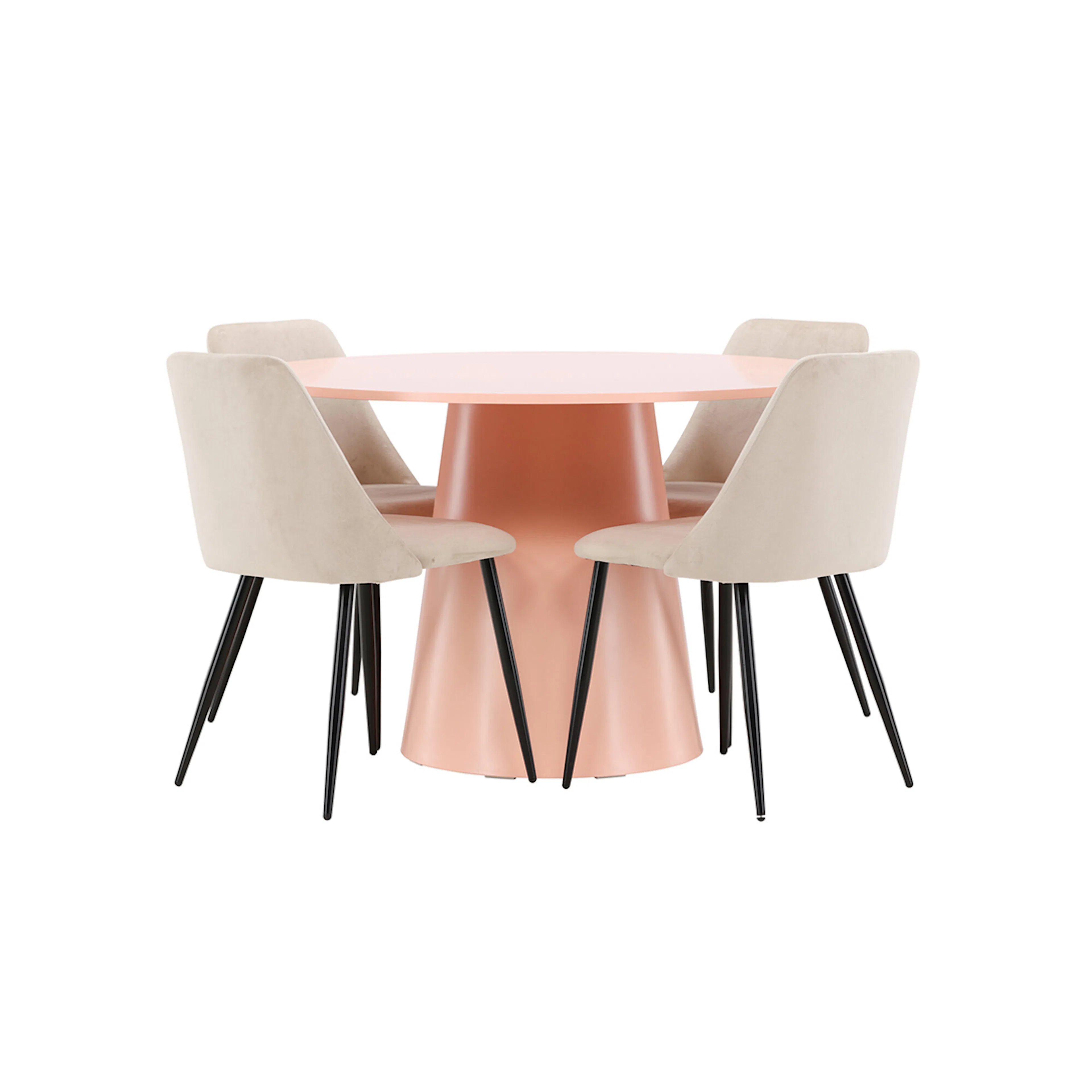 Matgrupp Venture Home Lanzo Ø120 cm med 4st Night Matstolar