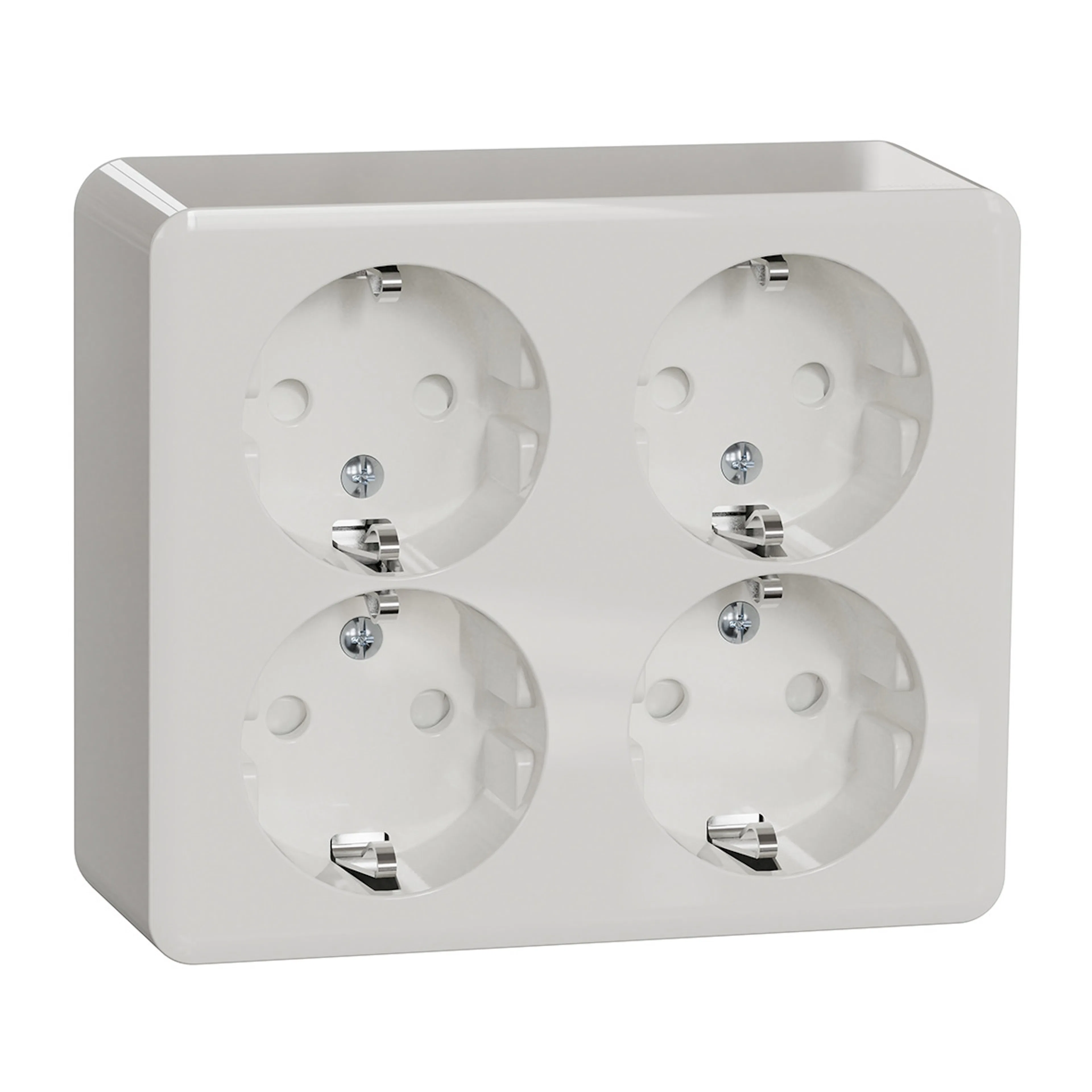 Vägguttag Schneider Electric Exxact 4-vägs