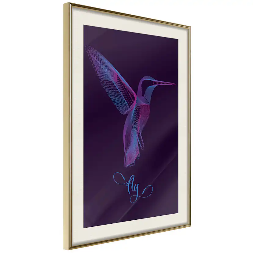 Poster Artgeist Affisch Purple Hummingbird