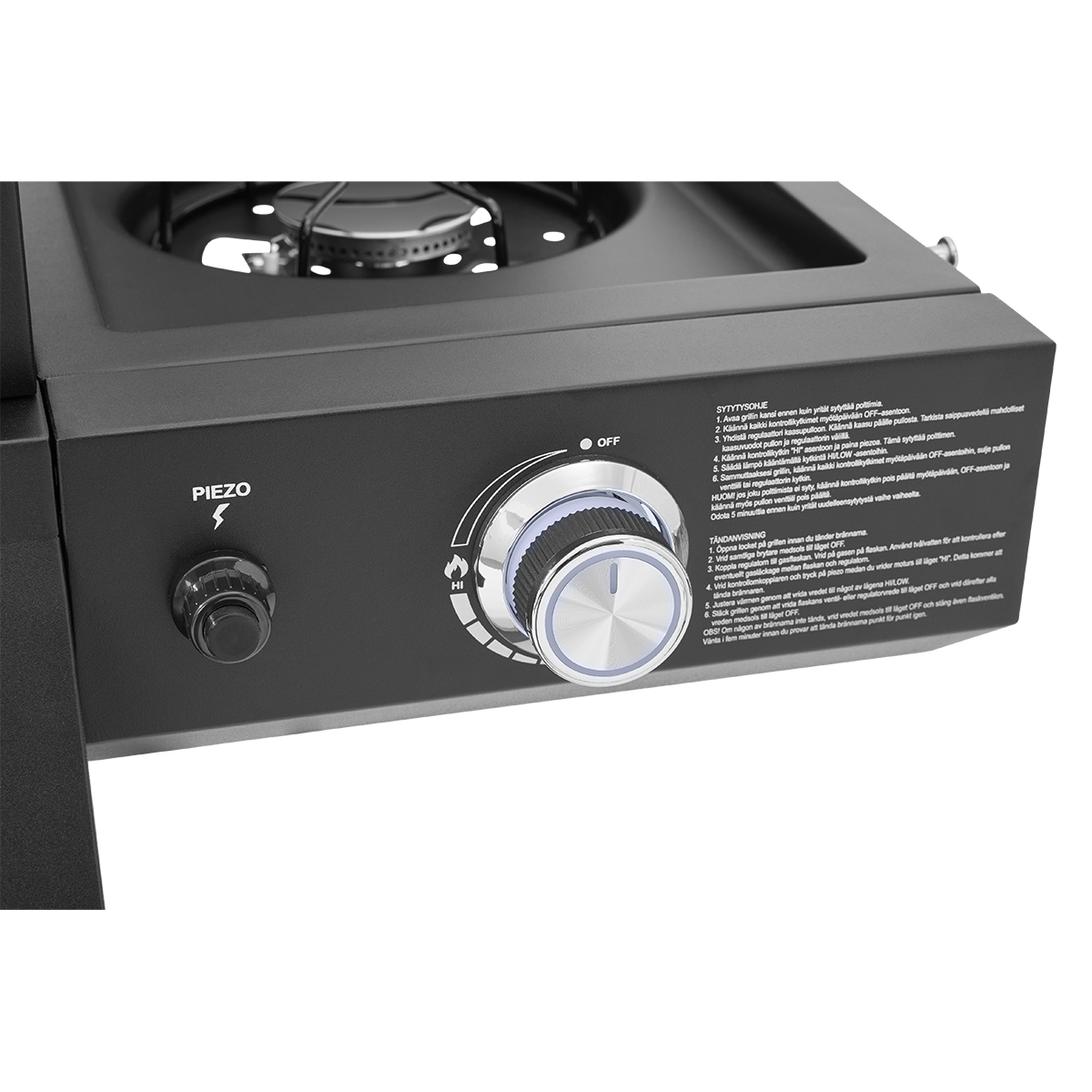 Gasolgrill Kobe Premium 5 Brännare Med Sidobrännare & Glaslock