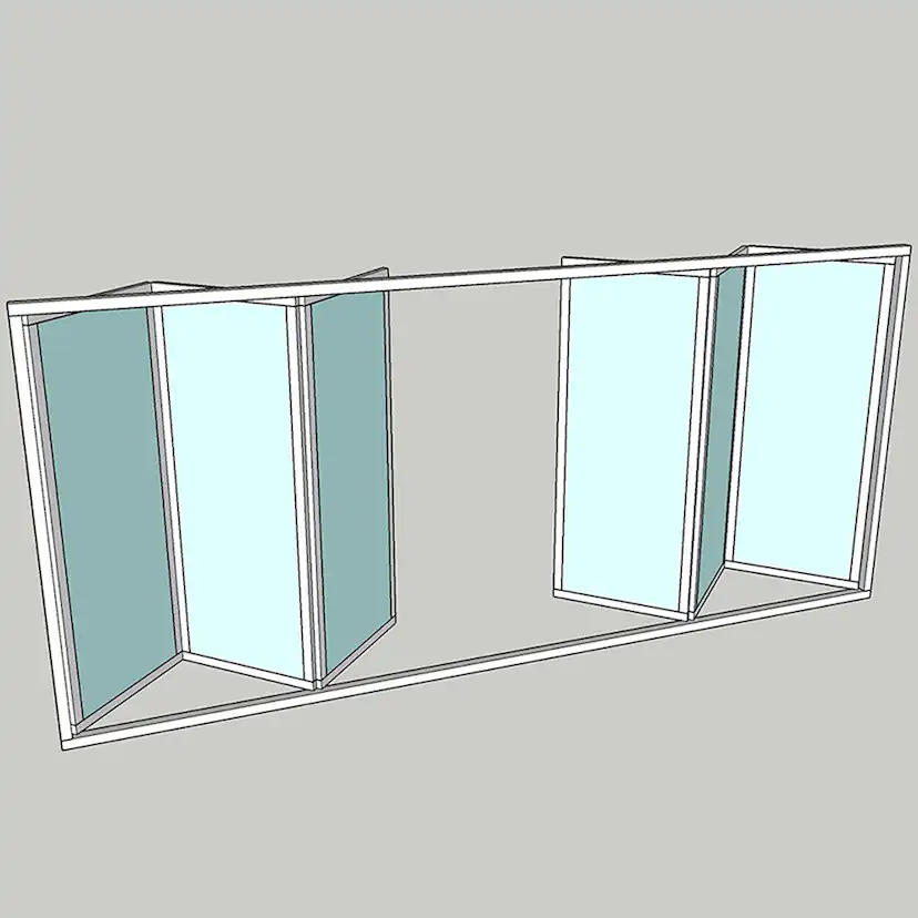 Vikparti Allvy Sunroom s75 3-Glas 6-Delad
