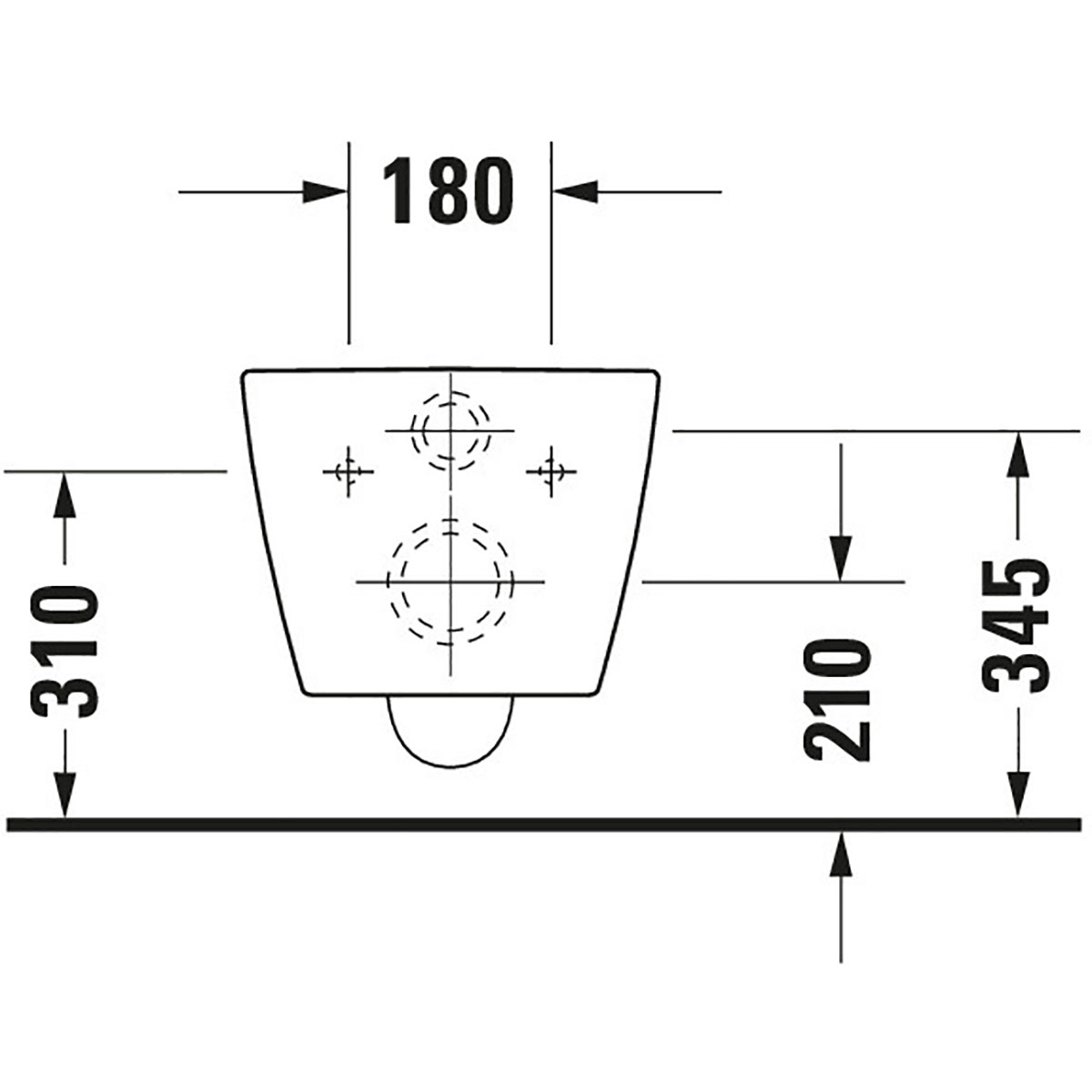 Vägghängd Toalettstol Duravit ME by Starck Rimless 253009 inkl Toalettsits