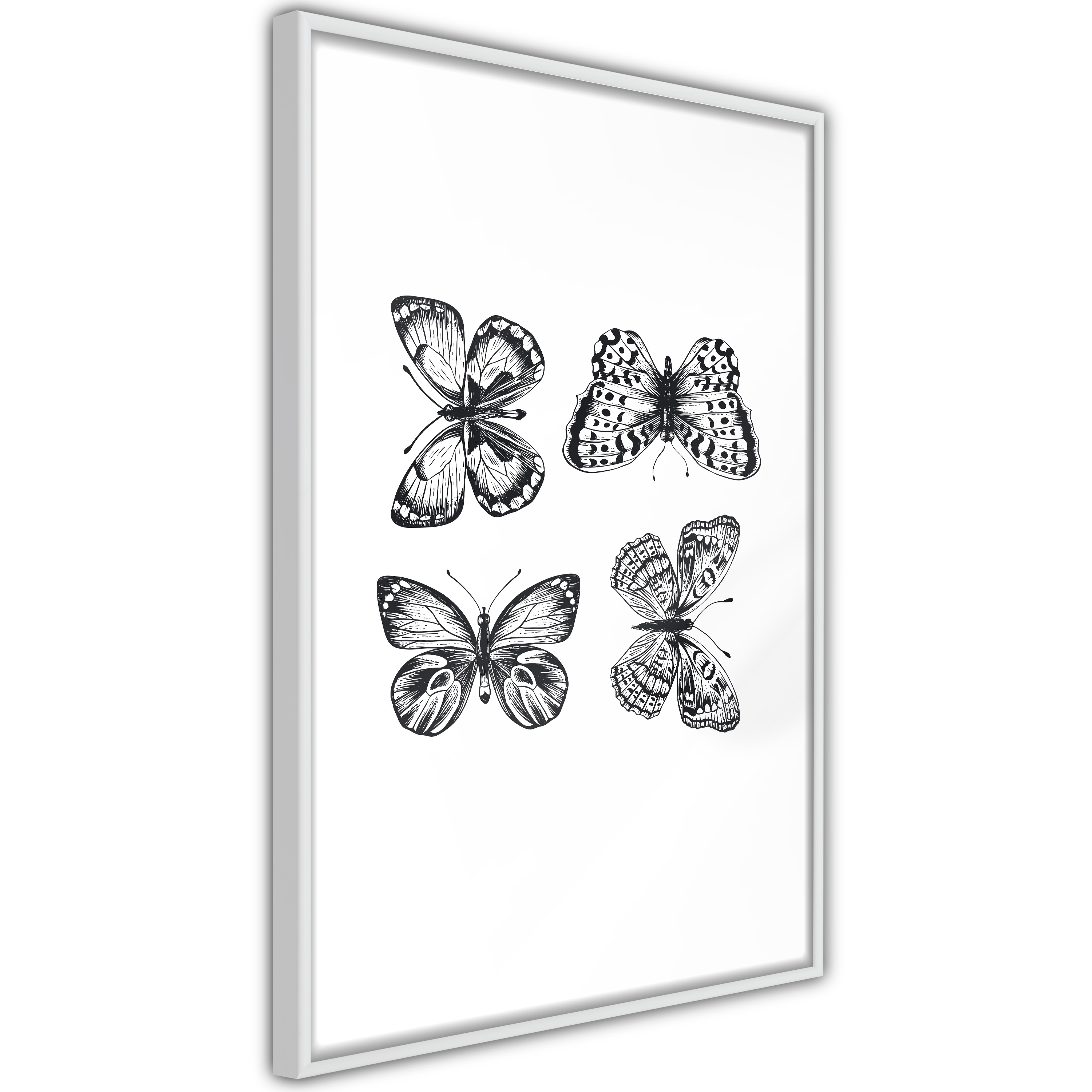 Poster Artgeist Affisch Four Butterflies