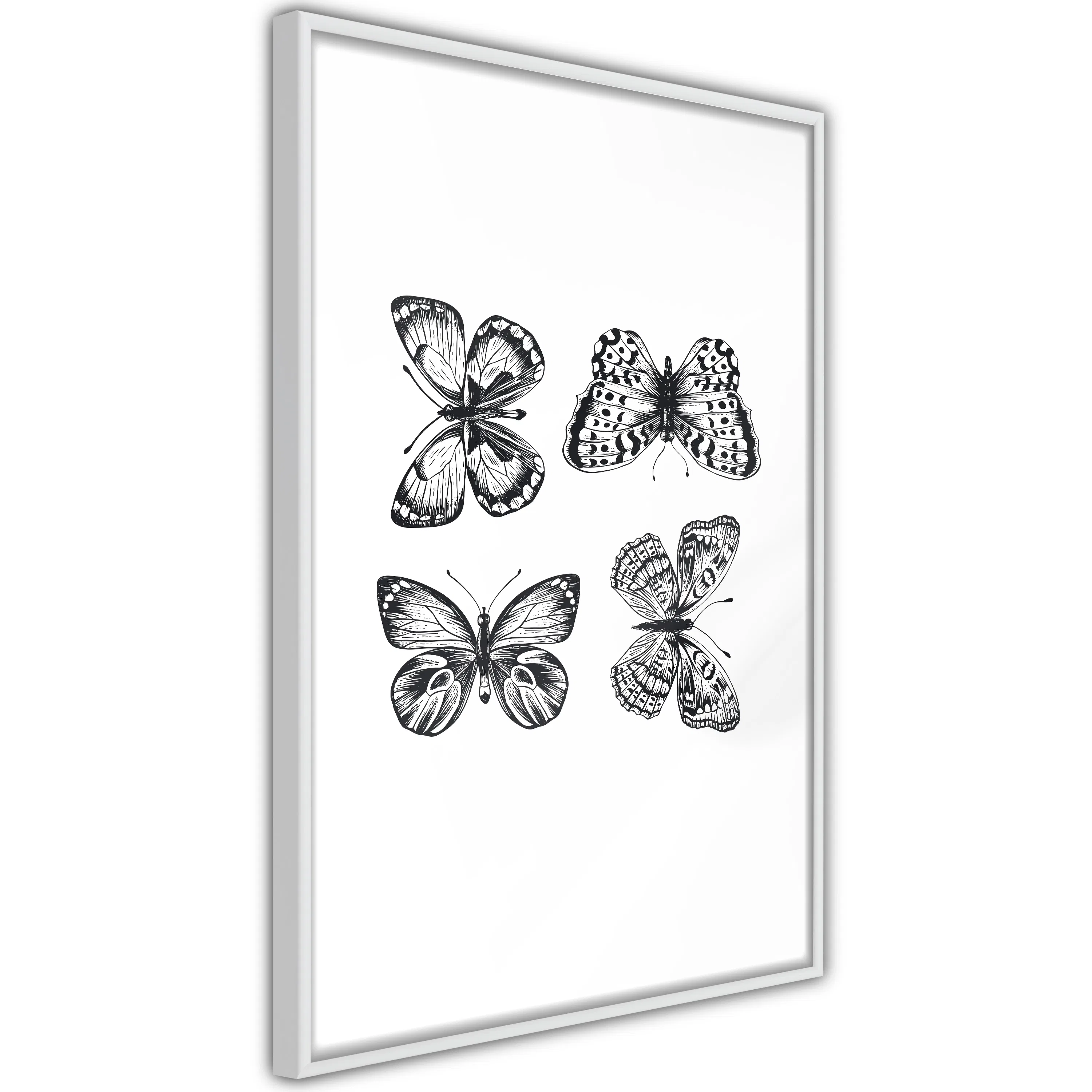 Poster Artgeist Affisch Four Butterflies