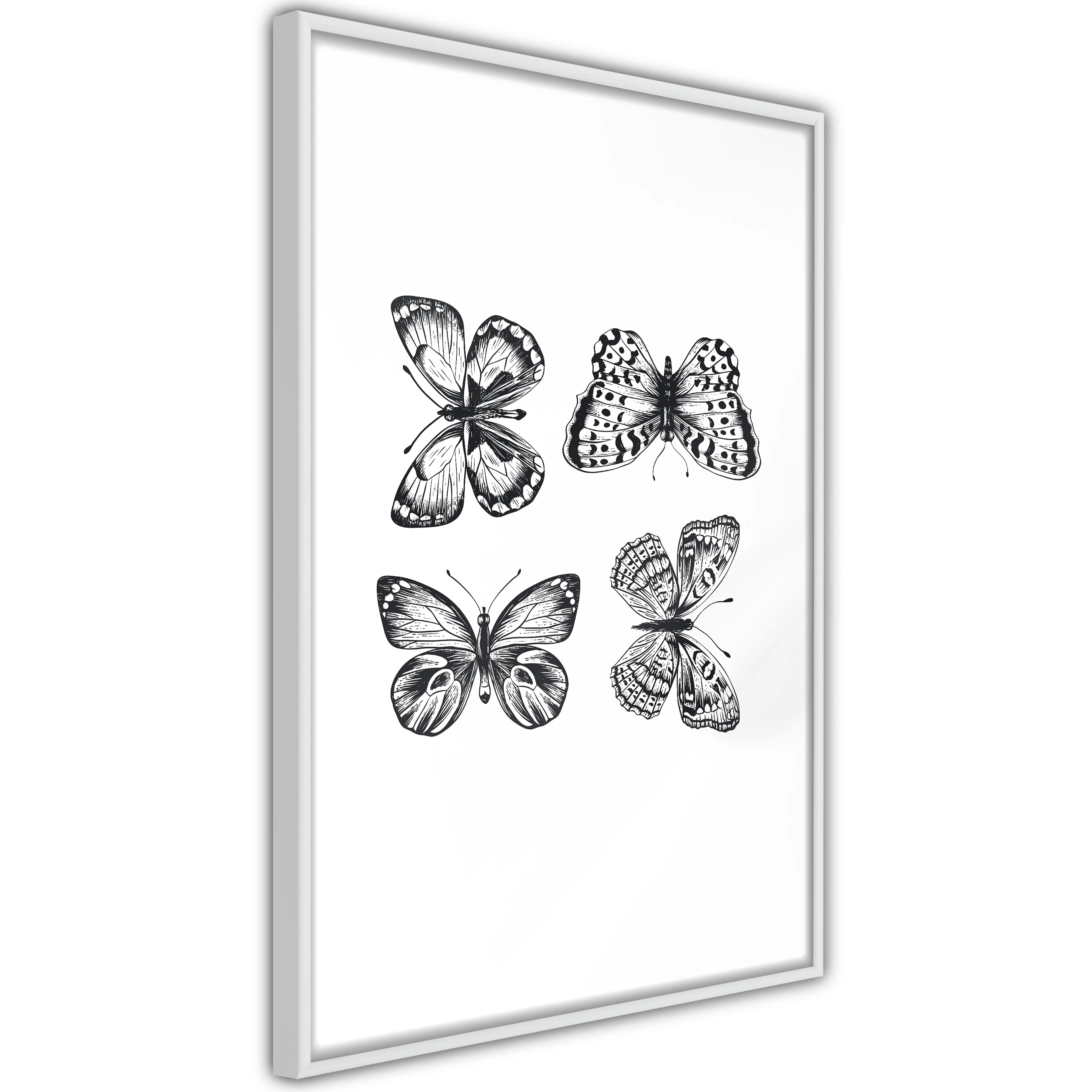Poster Artgeist Affisch Four Butterflies