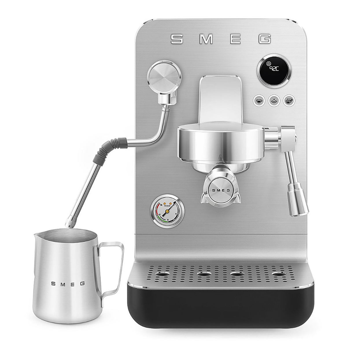 Espressomaskin Smeg EMC02BLMEU Minipro Manuell Svart med Mjölkskummare