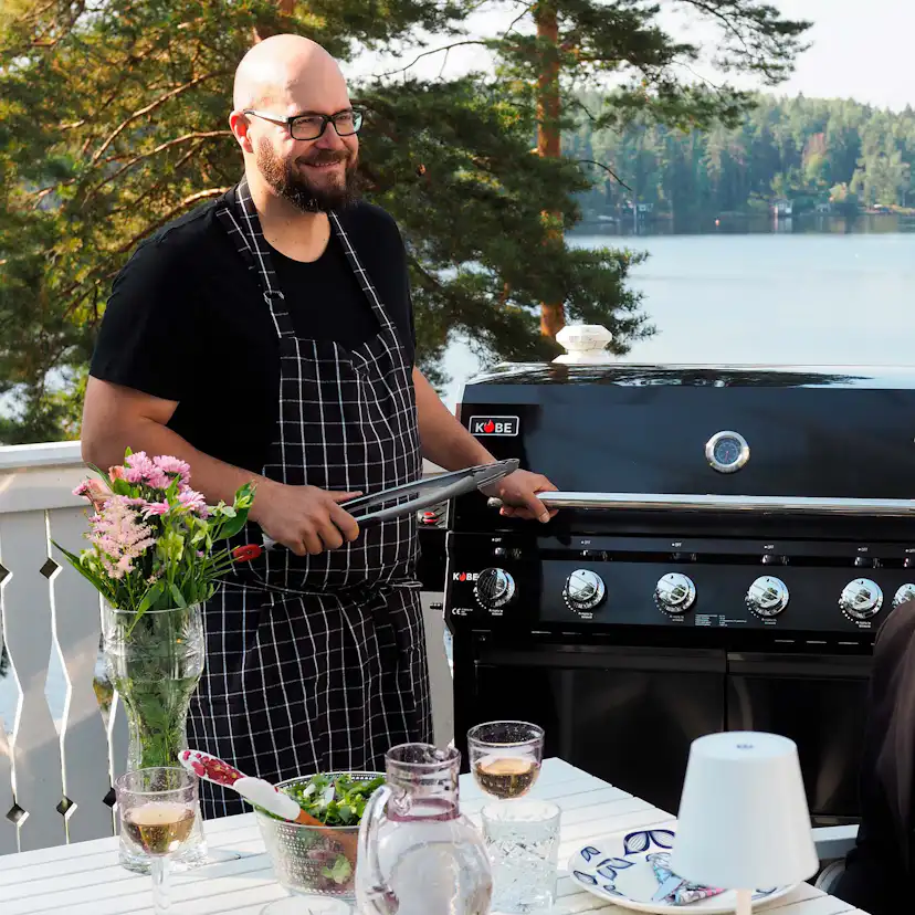 Gasolgrill Kobe Premium 6+1 Svart