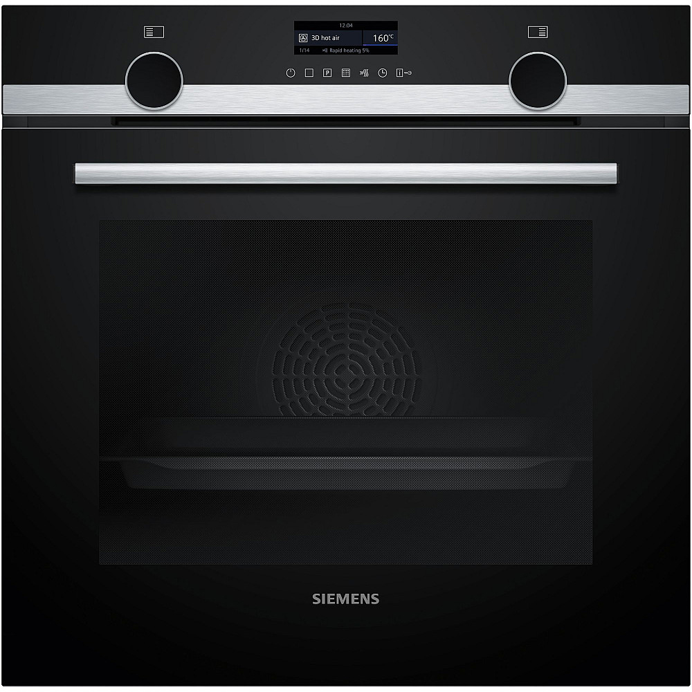 Siemens Ugn- & Hällpaket iQ500 HB579GBR3 + iQ700 EX875LYV1E Induktionshäll Med Pyrolys Självrengöring och FlexInduction