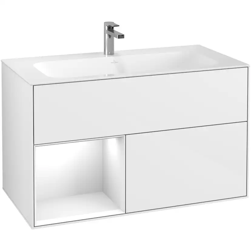 Tvättställsskåp Villeroy & Boch Finion med 2 Lådor och Hylla för Inbyggt Tvättställ