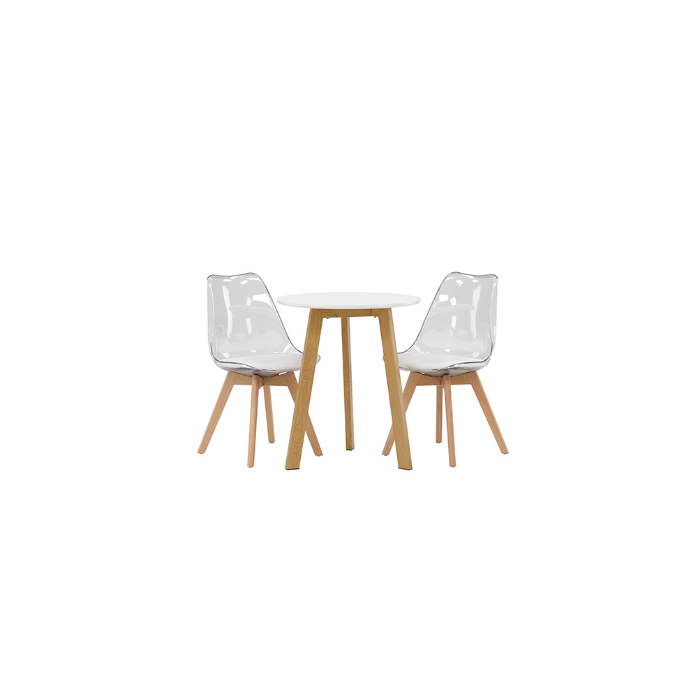 Matgrupp Venture Home Leonora Ø65 cm med 2 st Edvin stolar