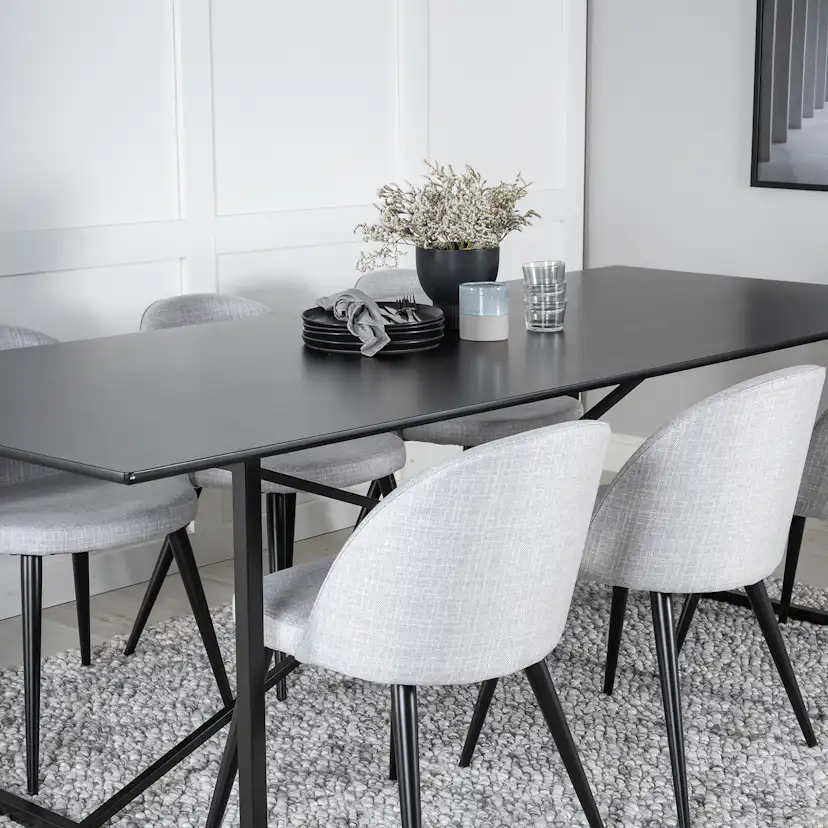 Matgrupp Venture Home Palaba med 6 Valentina Stolar Polyestertyg