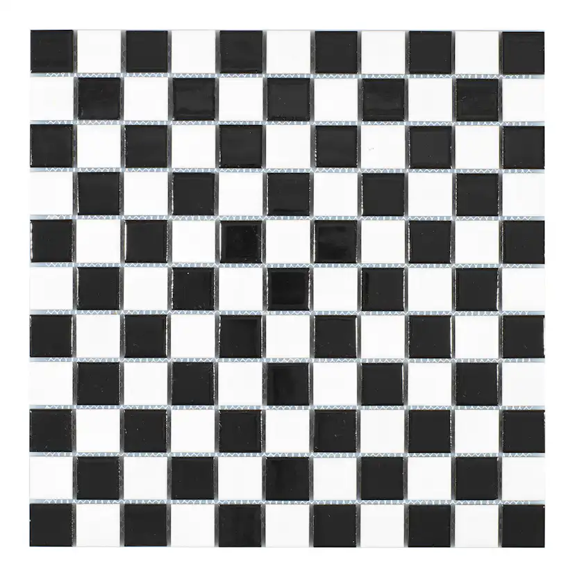 Klinkermosaik Arredo Titan Mix Svart/Vit Blank 3x3 cm