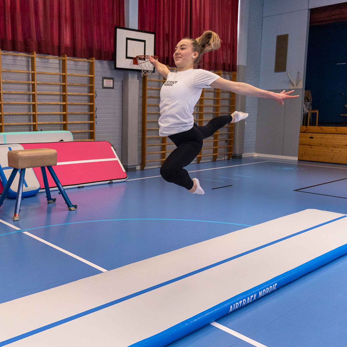 Airtrack Nordic Standard luftvoltbana Blå 800 cm Blå, L: 800 cm