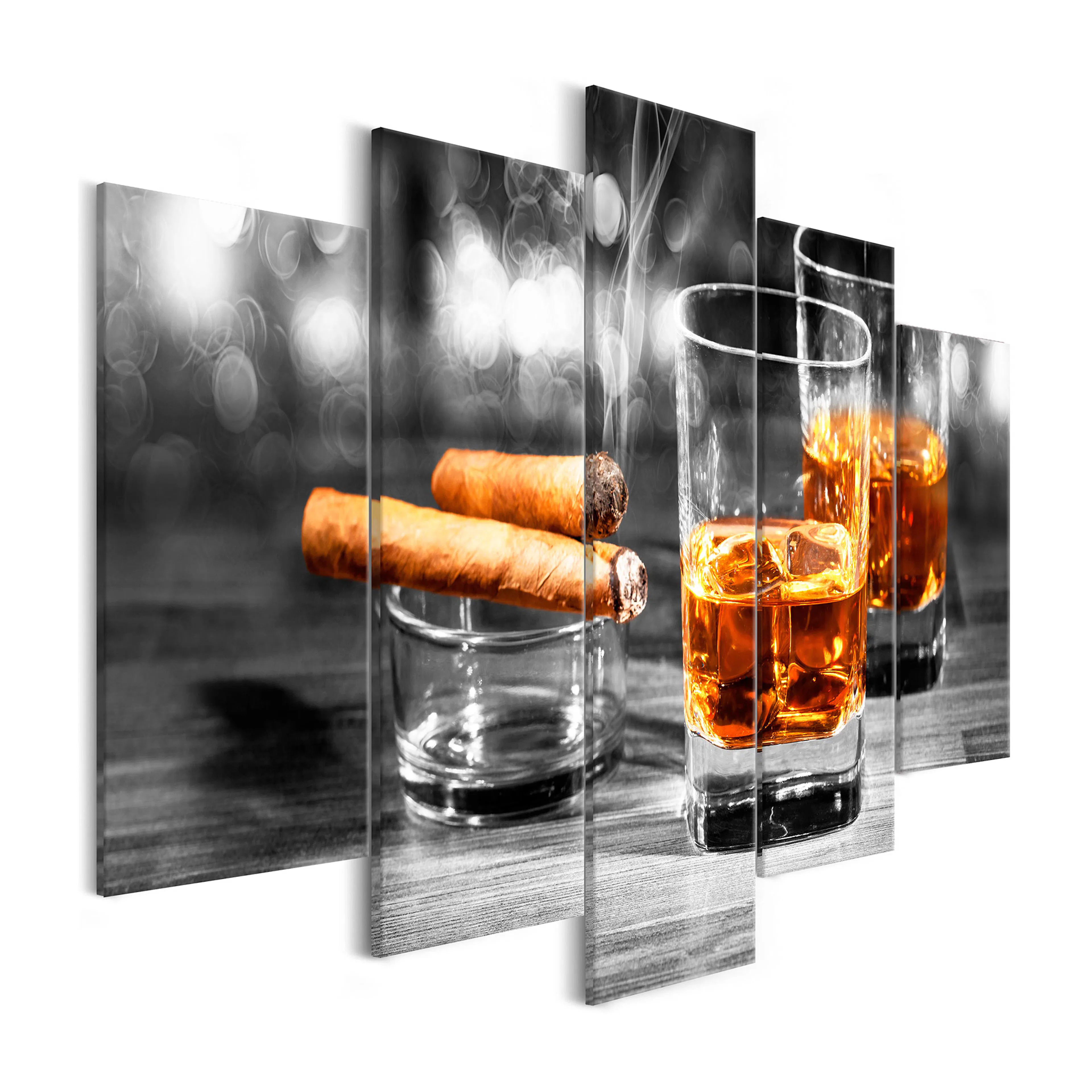 Tavla Arkiio Cigars and Whiskey Wide 5 delar 225x100