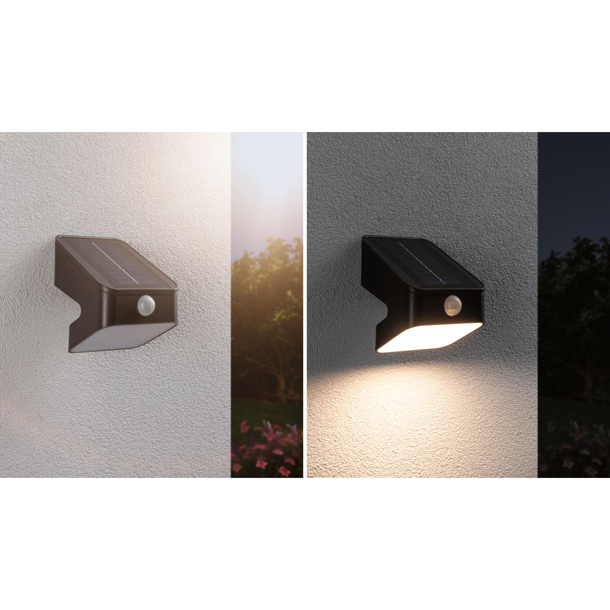 Fasadbelysning Solcell Paulmann Lesly LED med Skymningsstyrd rörelsedetektor IP65