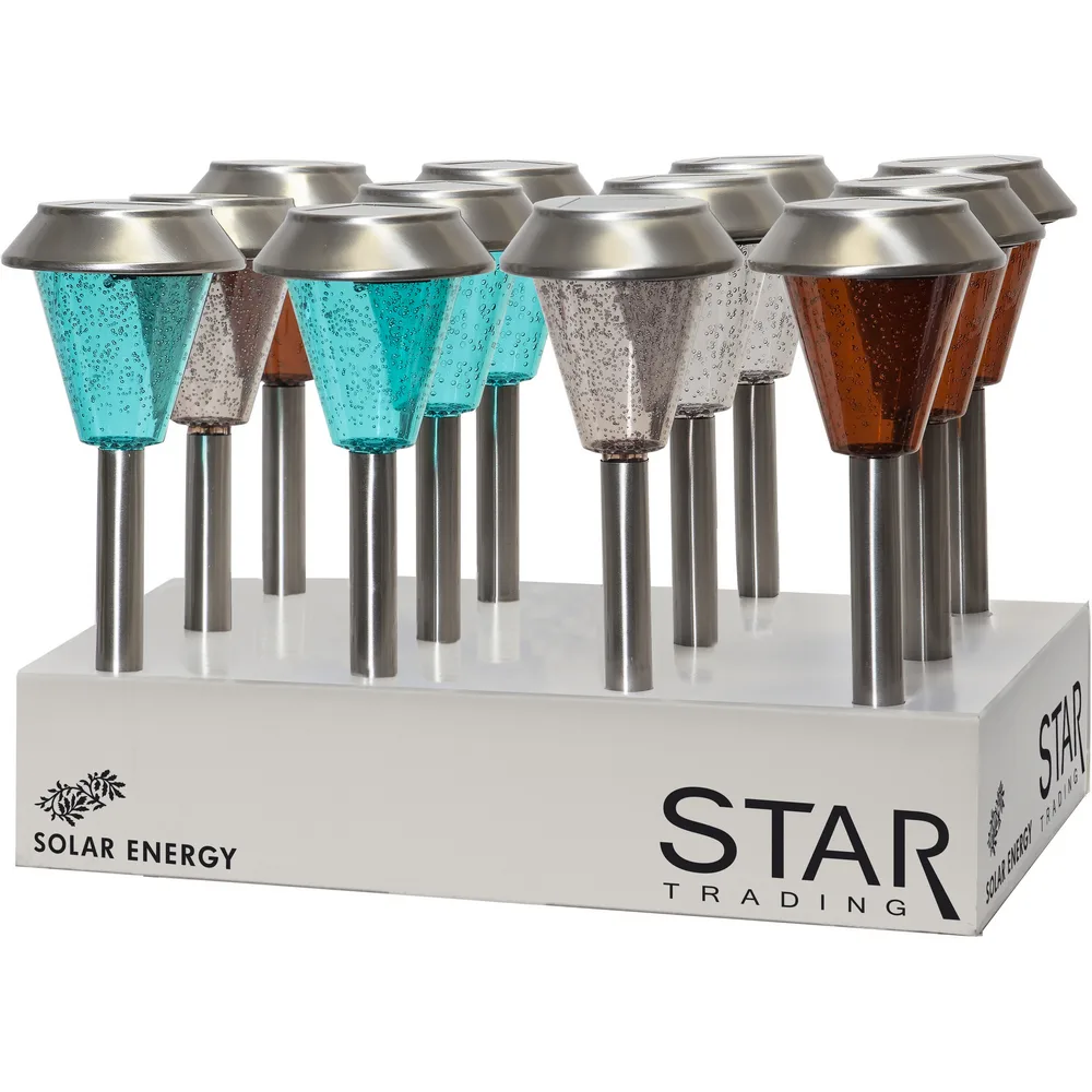 Solcells-pollare Star Trading Ibiza 12-pack