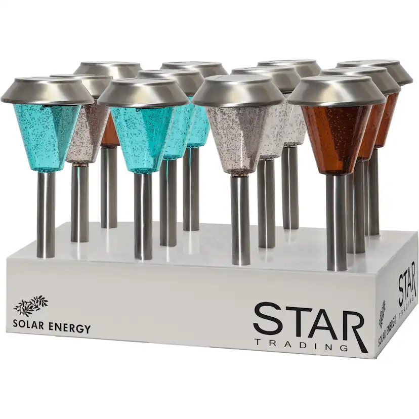 Solcells-pollare Star Trading Ibiza 12-pack