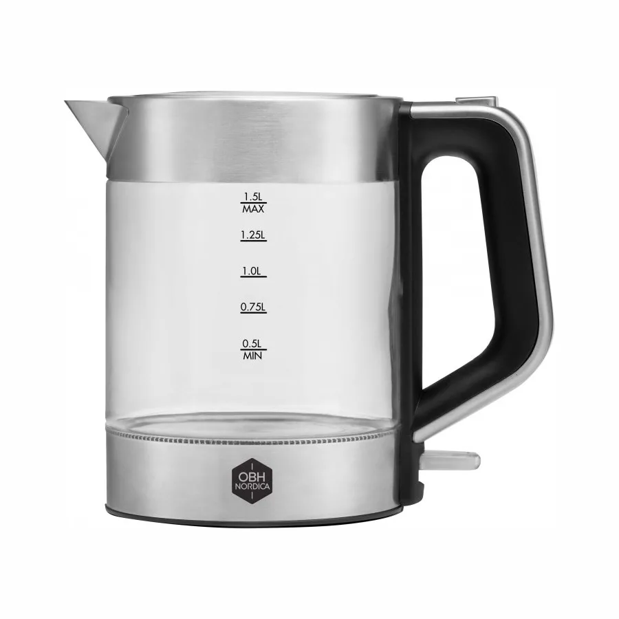 Vattenkokare OBH Nordica Venice Glass Tekokare 1,5L med Automatisk Avstängning