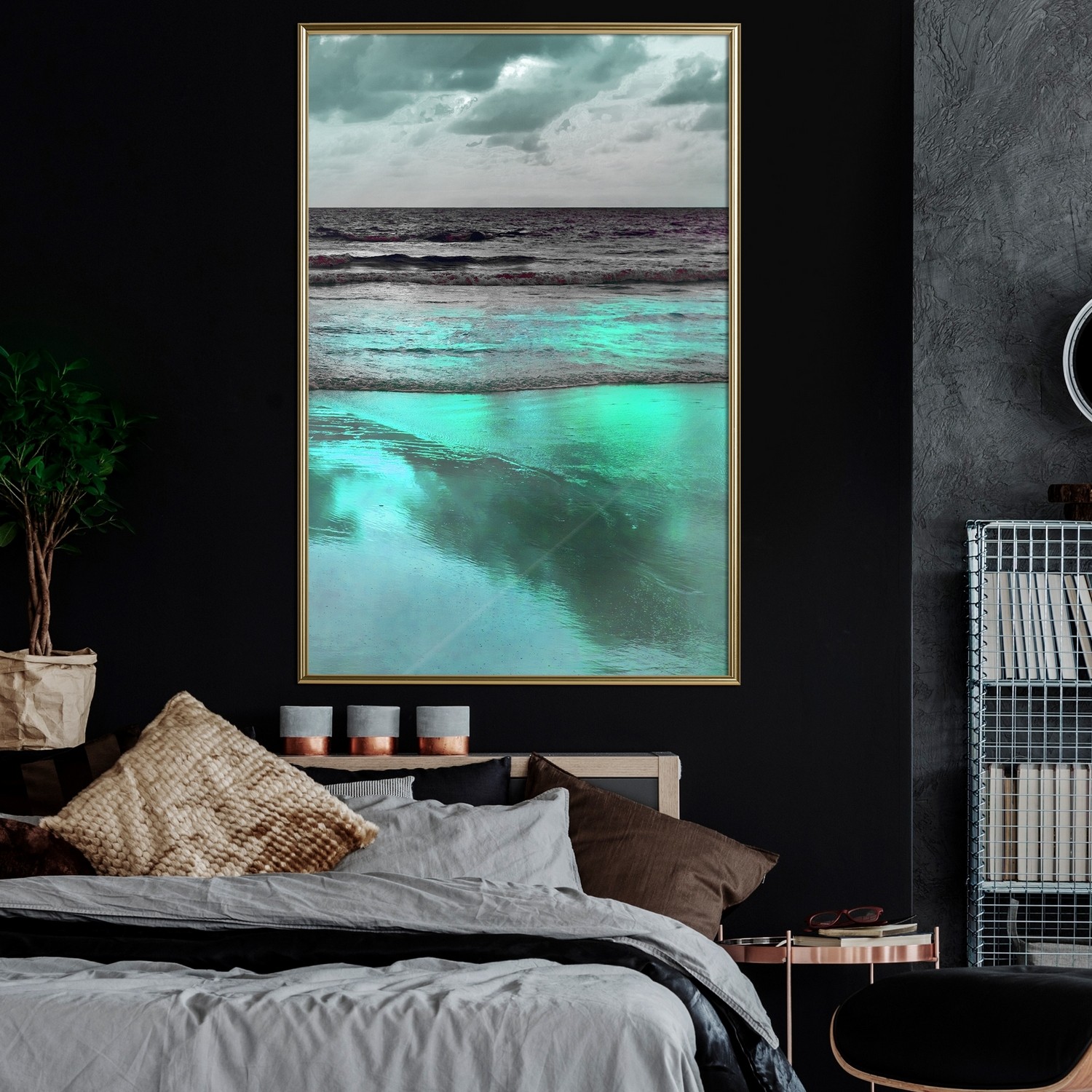 Affisch - Marine Nostalgia [Poster] 40x60 Guld ram, 40x60 cm