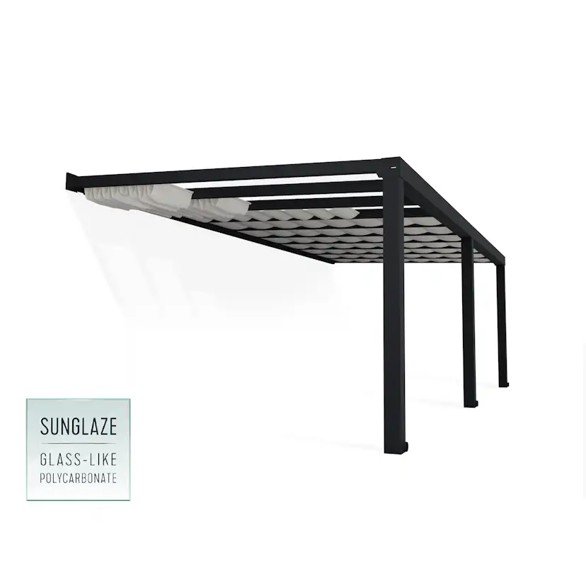 Gardinset Canopia by Palram Skuggkit Till Pergola Stockholm 3,4 x 7,4 m Vitt
