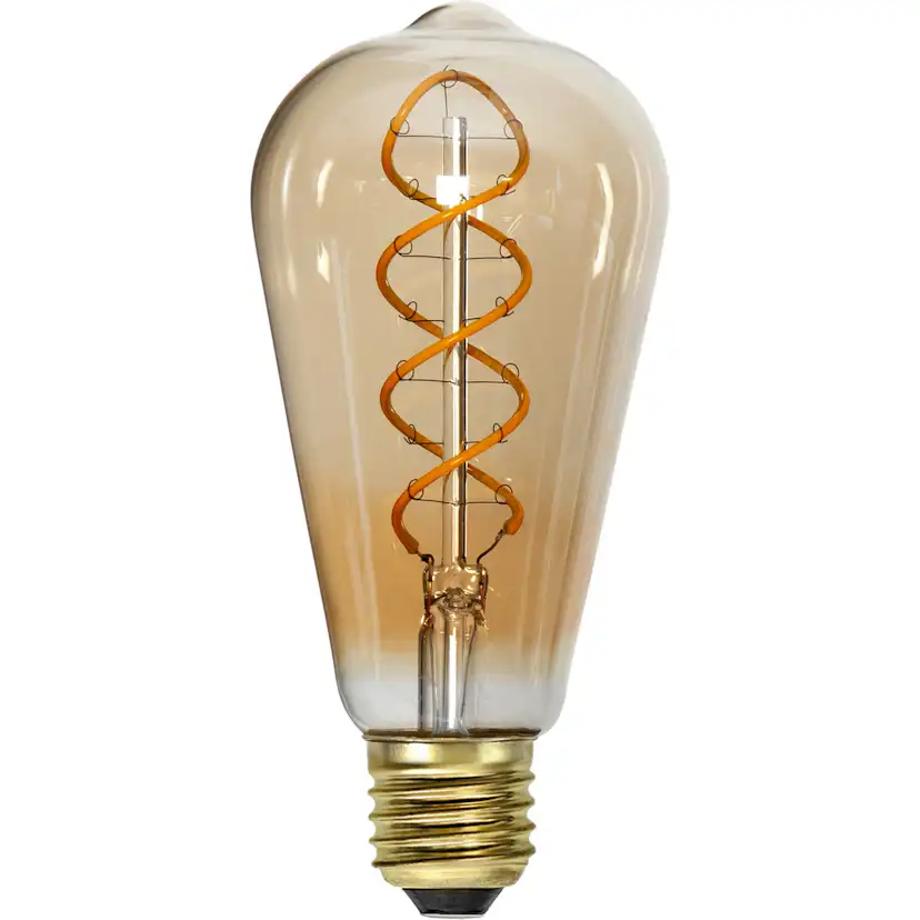 LED-lampa Star Trading E27 ST64 Decoled Spiral Amber Dimbar 3,2W