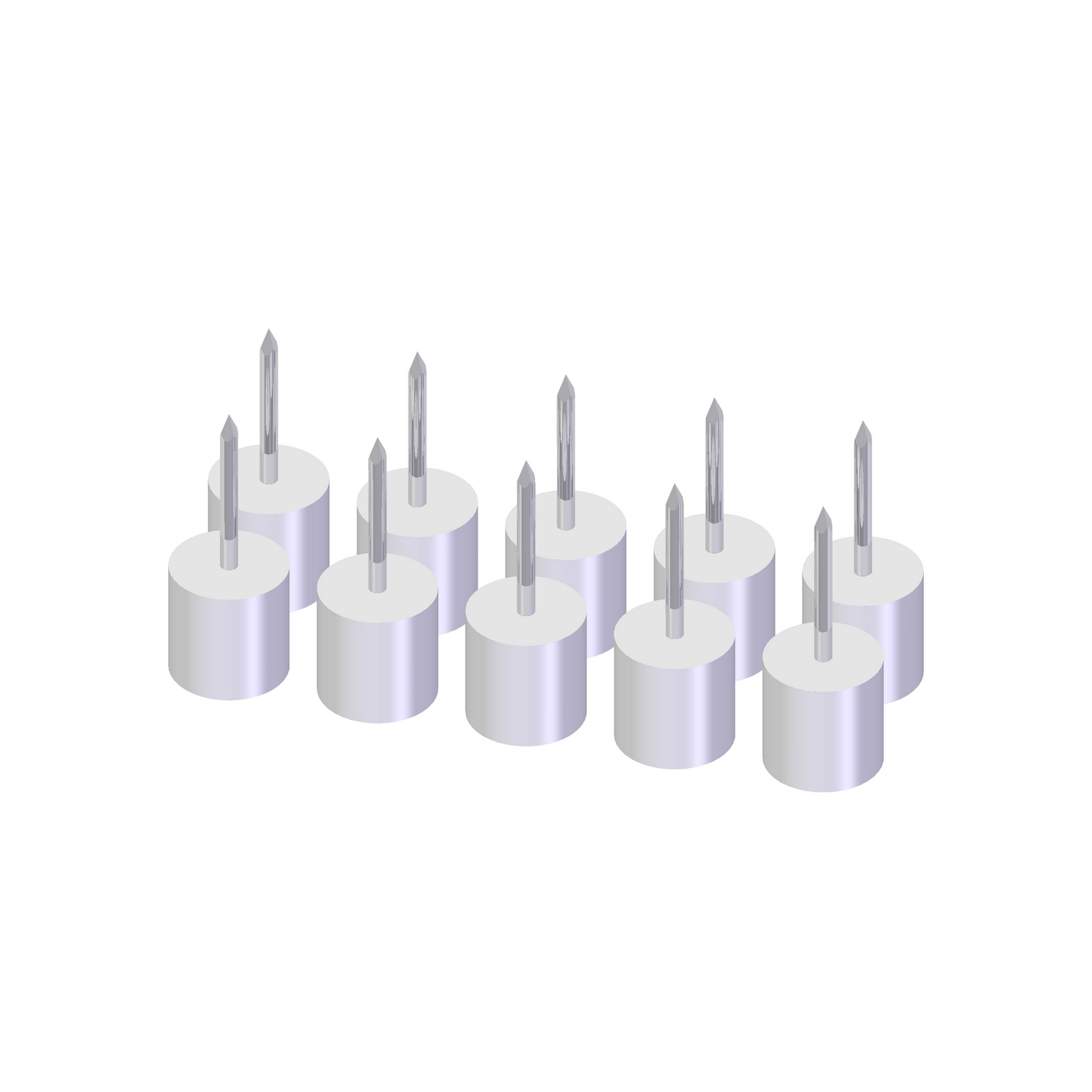 Hyllstift Lundbergs Wide 10-Pack Vit