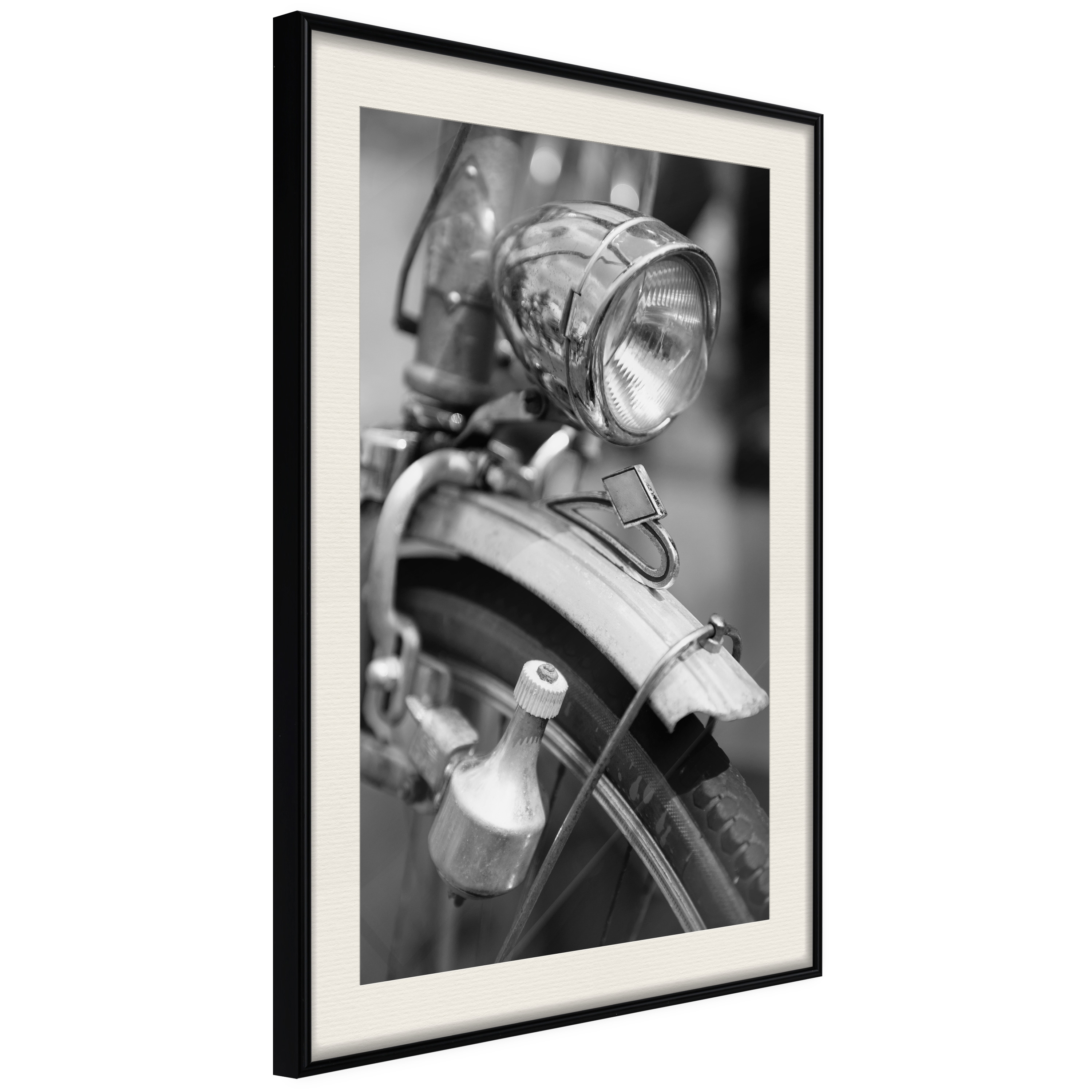 Affisch - Bicycle Details [Poster] 40x60 Svart ram med passepartout, 40x60 cm