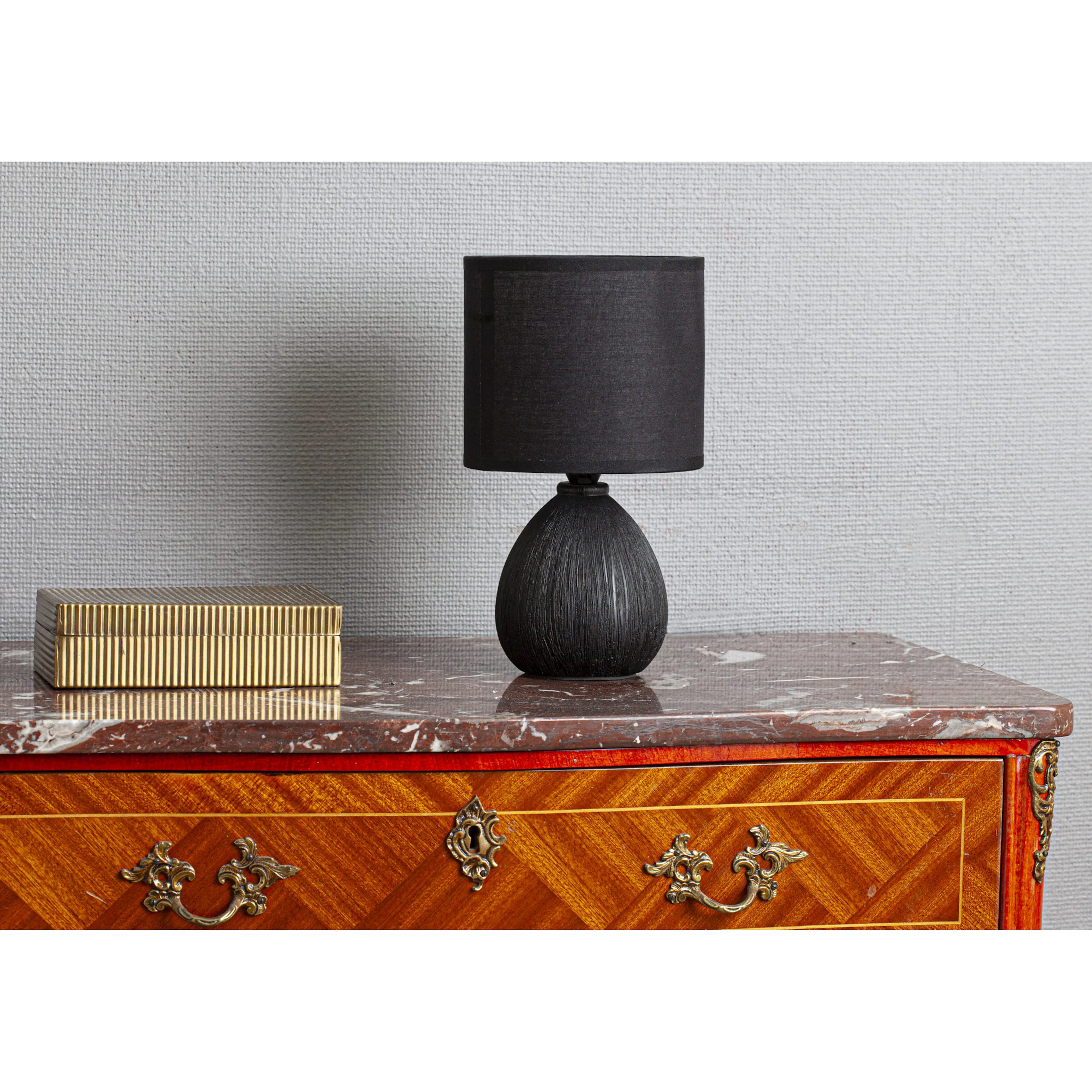 Bordslampa Cottex Madison H25 cm Keramikfot med Textilskärm