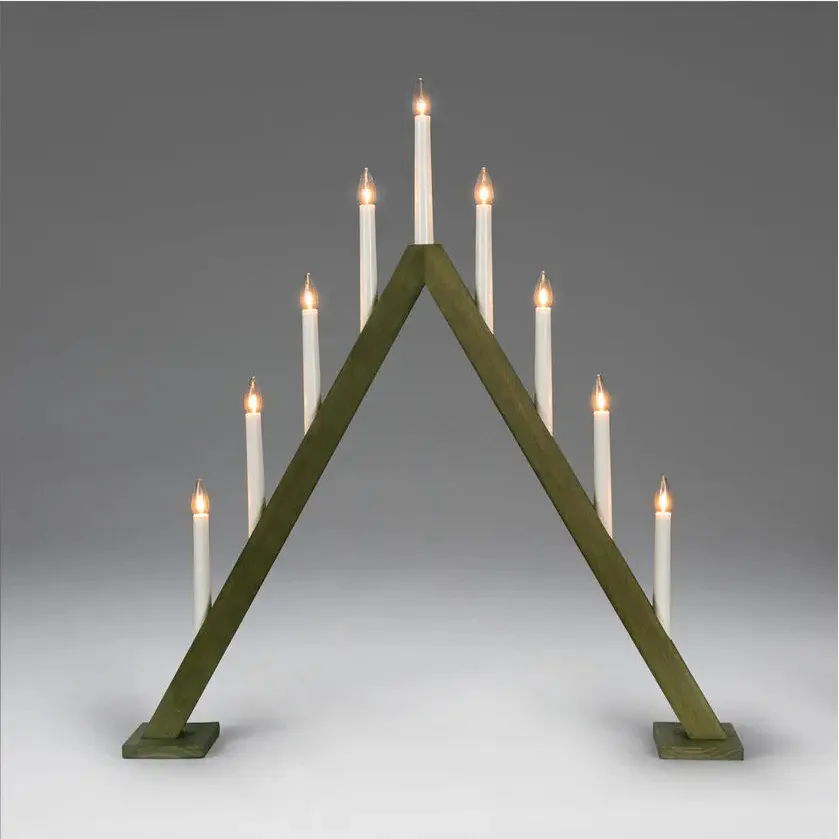 Adventsljusstake Gnosjö Konstsmide 3940 Träljusstake 9 Ljus