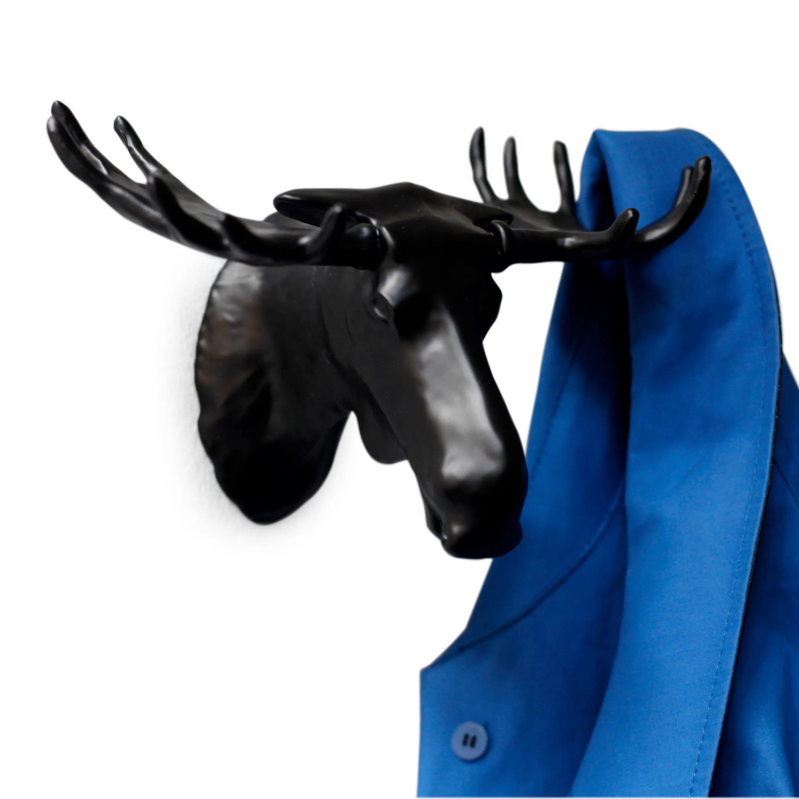 Moose Hook - Svart. 22x12,5x13,8 cm. Lackerad gjuten zink Färg: Svart