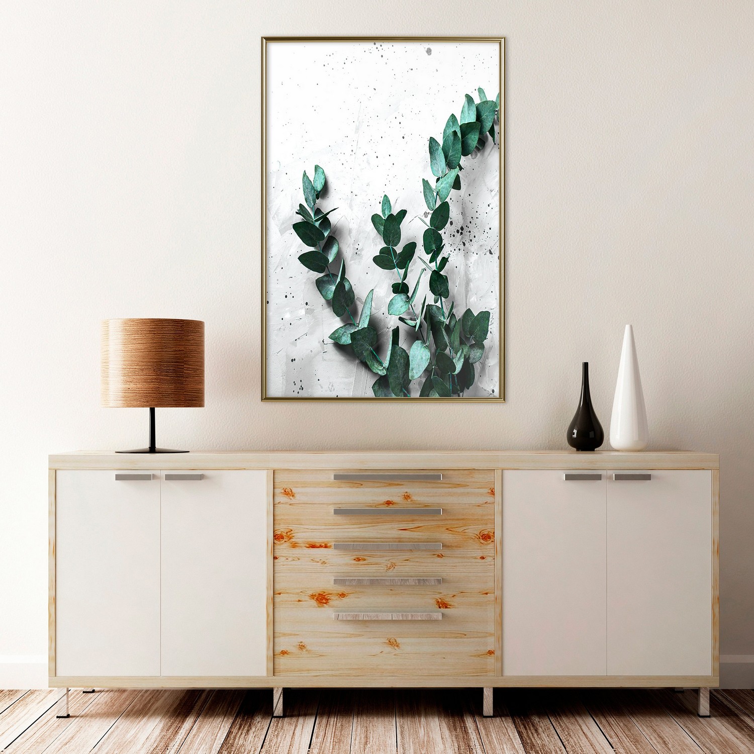 Affisch - Eucalyptus Scent [Poster] 20x30 Guld ram, 20x30 cm