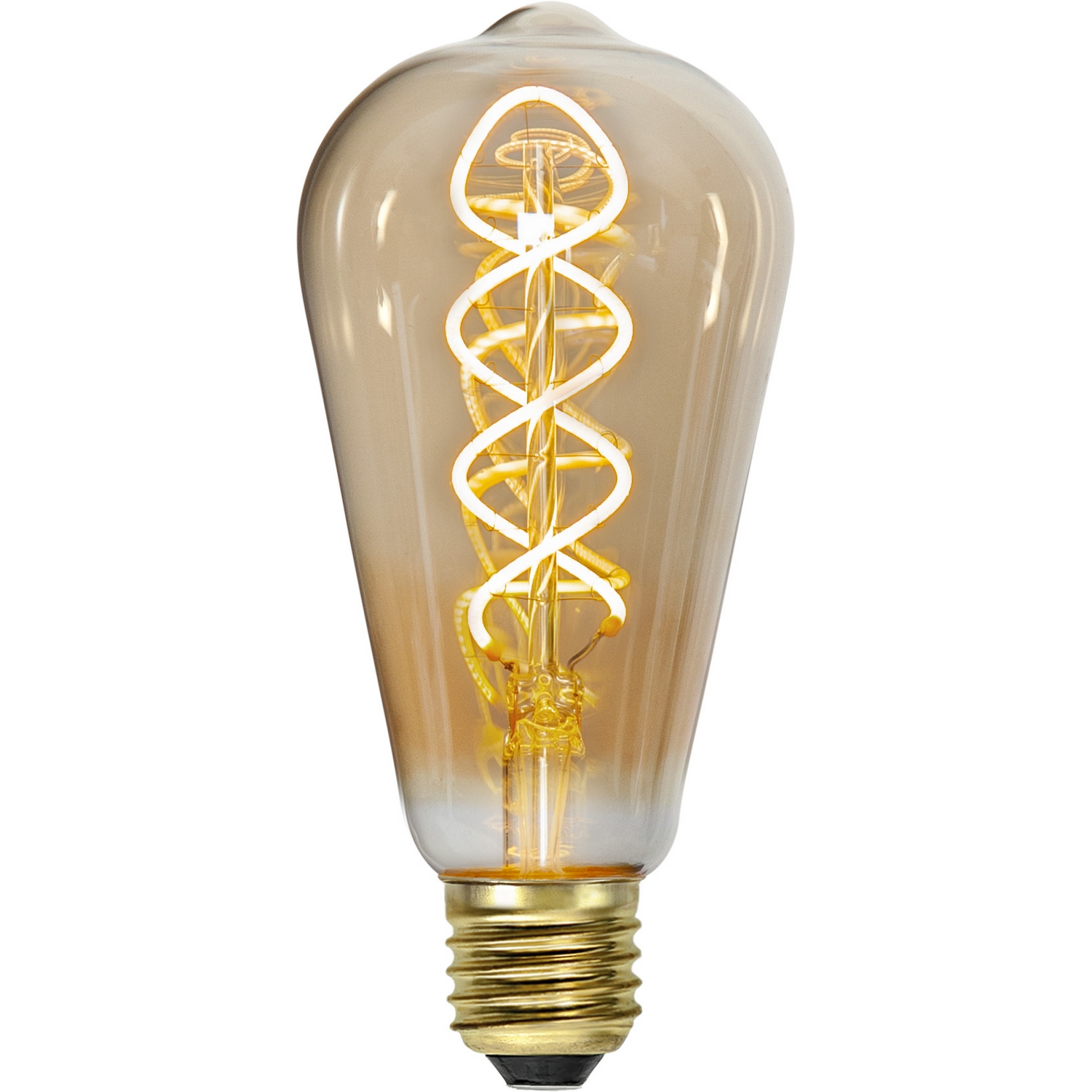 LED-lampa Star Trading E27 ST64 Decoled Spiral Amber Dimbar 3,2W