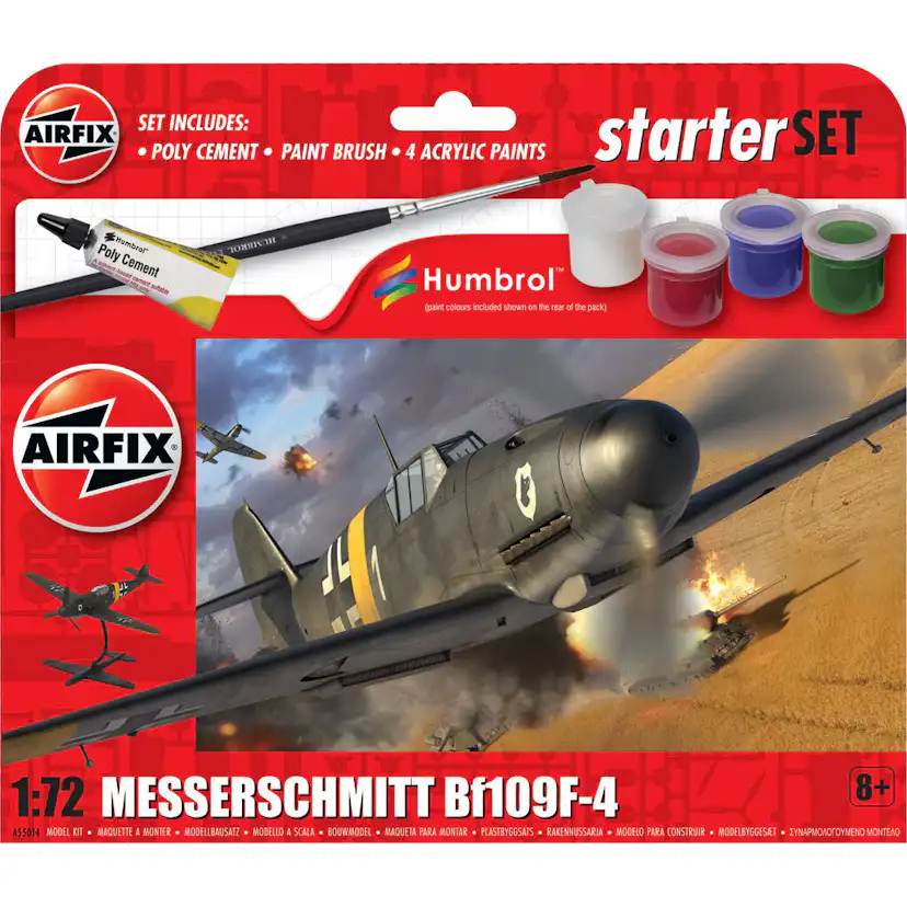 Modellbyggsats Airfix 1:72 Messerschmitt Bf109F-4 Starter Set