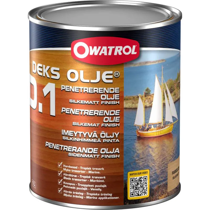 Träolja Owatrol Deks D1 Sidenmatt 1L