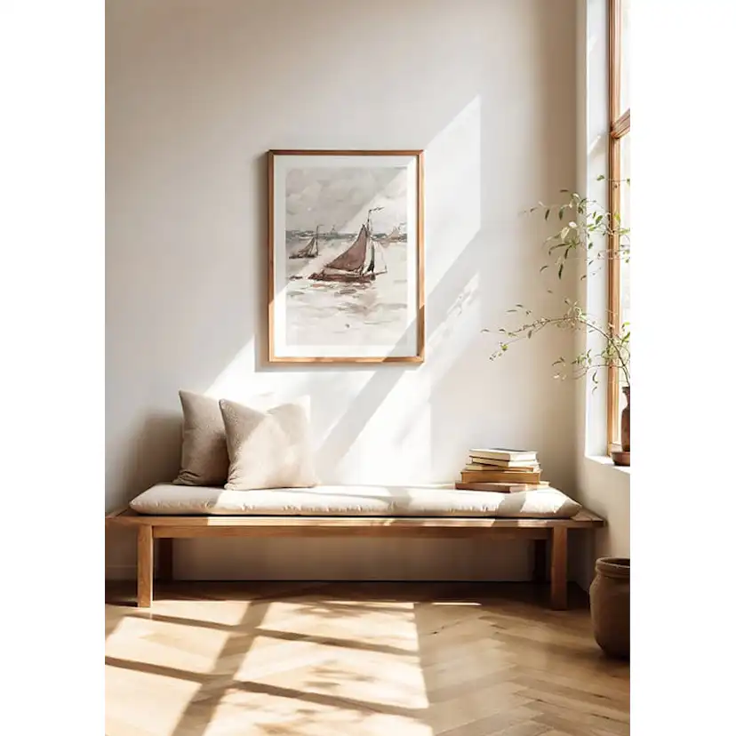 Poster Gallerix Zeilende Vissersschepen Op De Schelde By Carel Nicolaas Storm