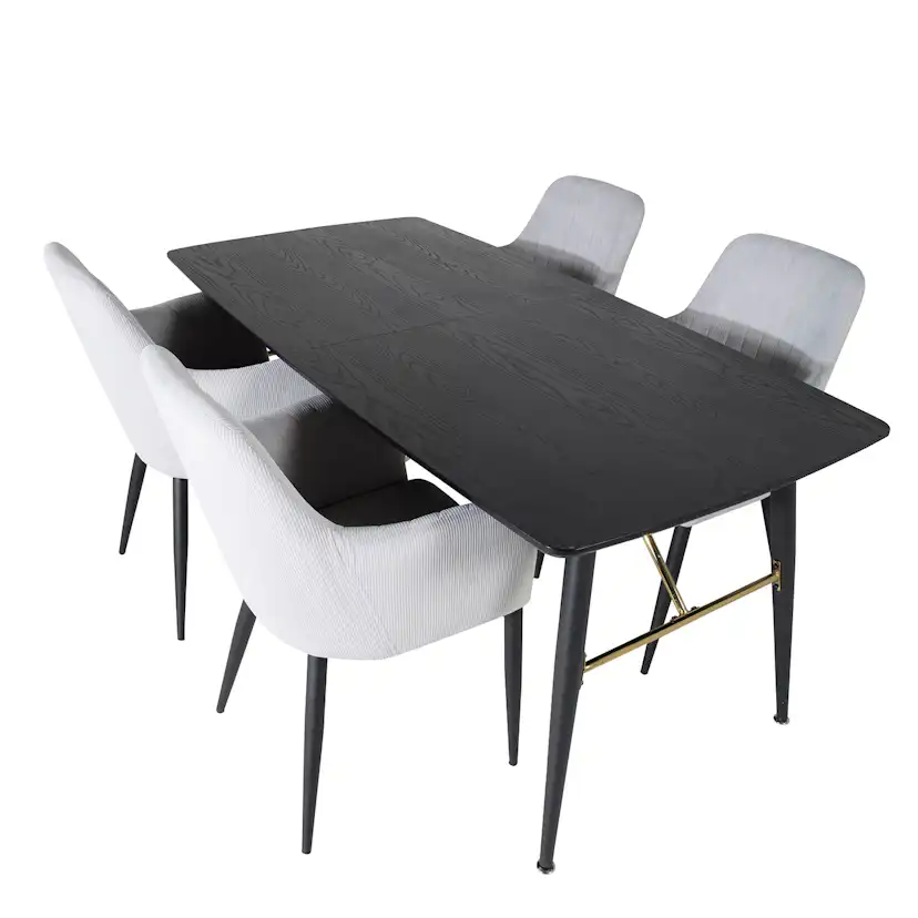 Matgrupp Venture Home Guld med 4 Corina Stolar Manchester