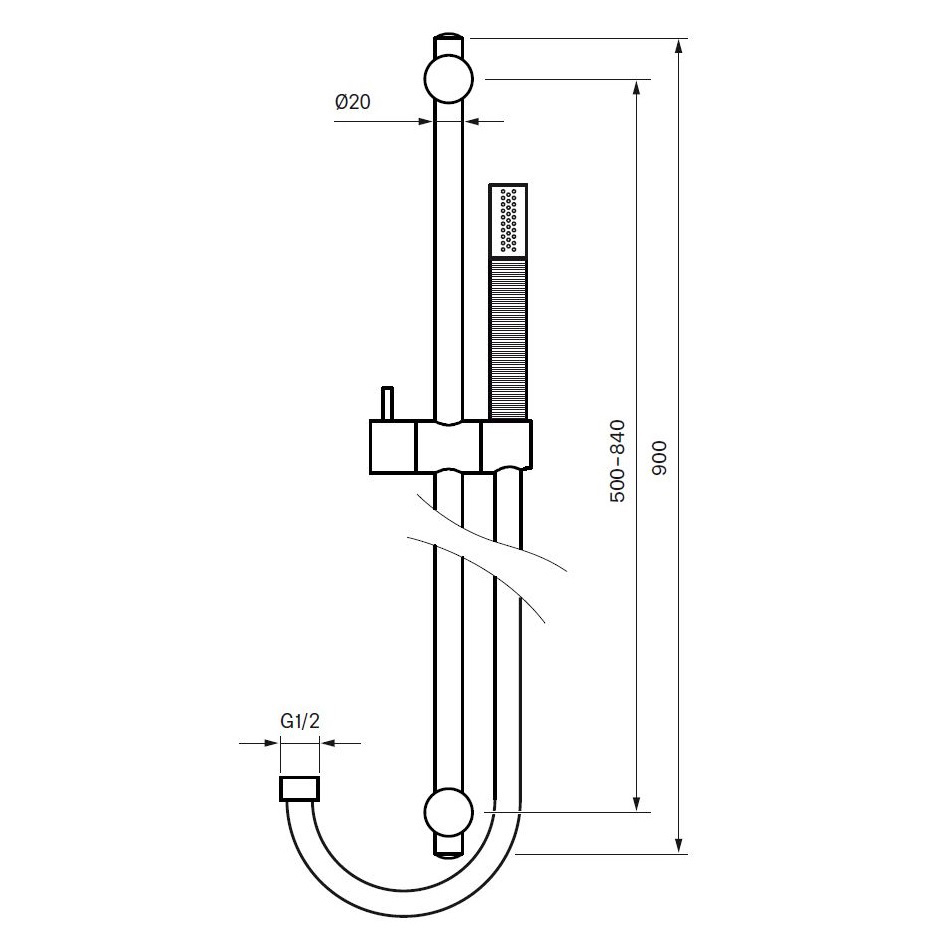 Duschset Tapwell DSO ZSAL300 Matt Svart Färg: Matt Svart