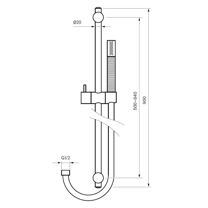 Duschset Tapwell DSO ZSAL300 Matt Svart Färg: Matt Svart