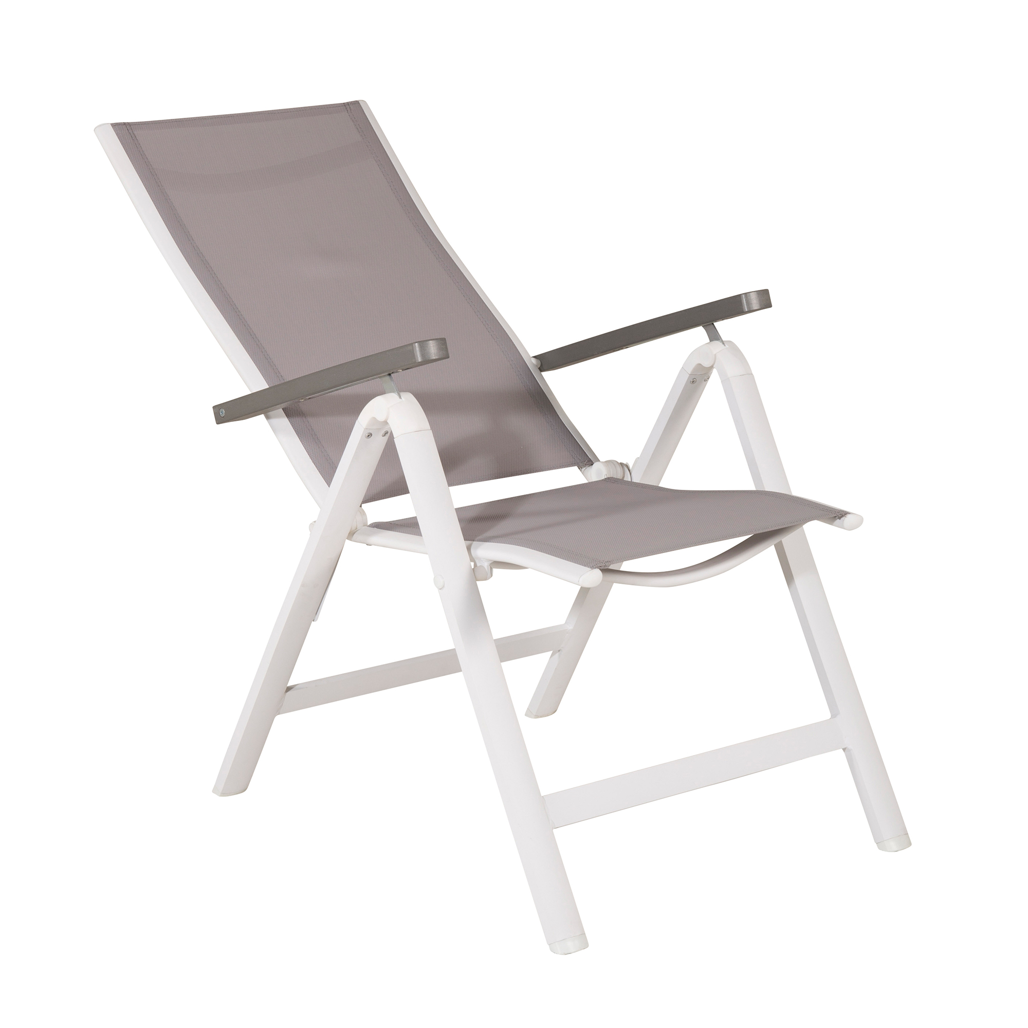Albany Light 5-pos white alu / Grey Textilene Vit/Grå