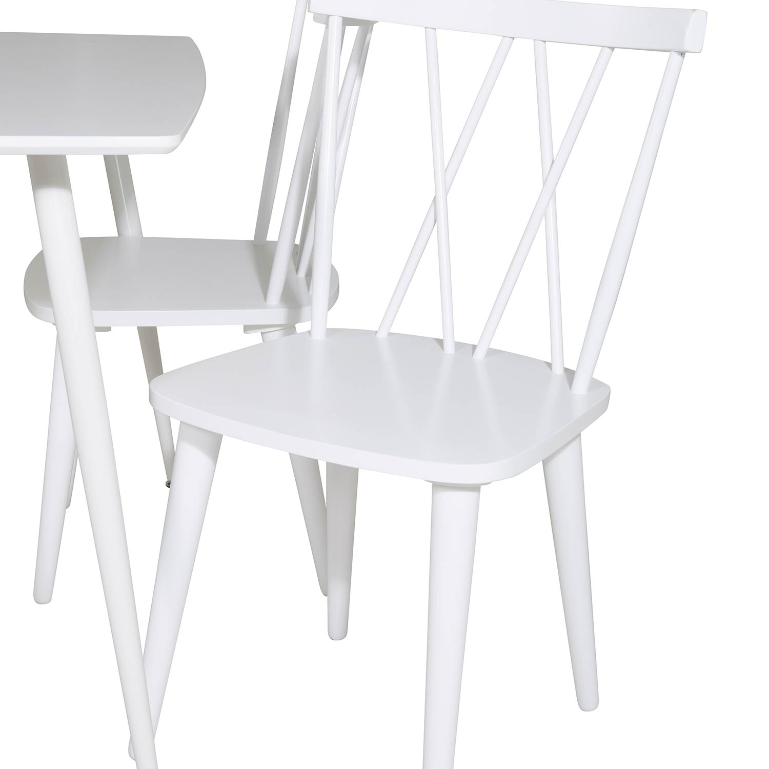 Matgrupp Venture Home Pobbie med 4 Marie Stolar Gummiträ