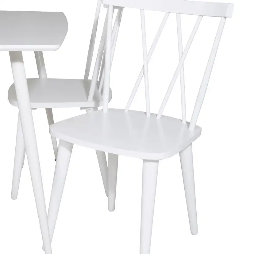 Matgrupp Venture Home Pobbie med 4 Marie Stolar Gummiträ