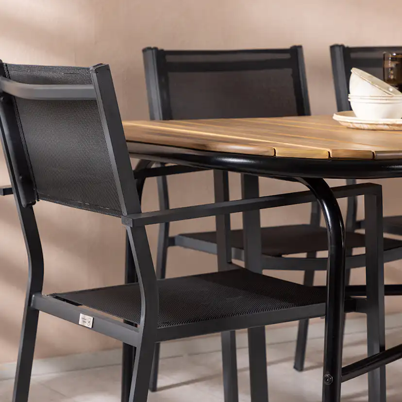 Matgrupp Venture Home Holmbeck Bord med 6 Copacabana Stolar