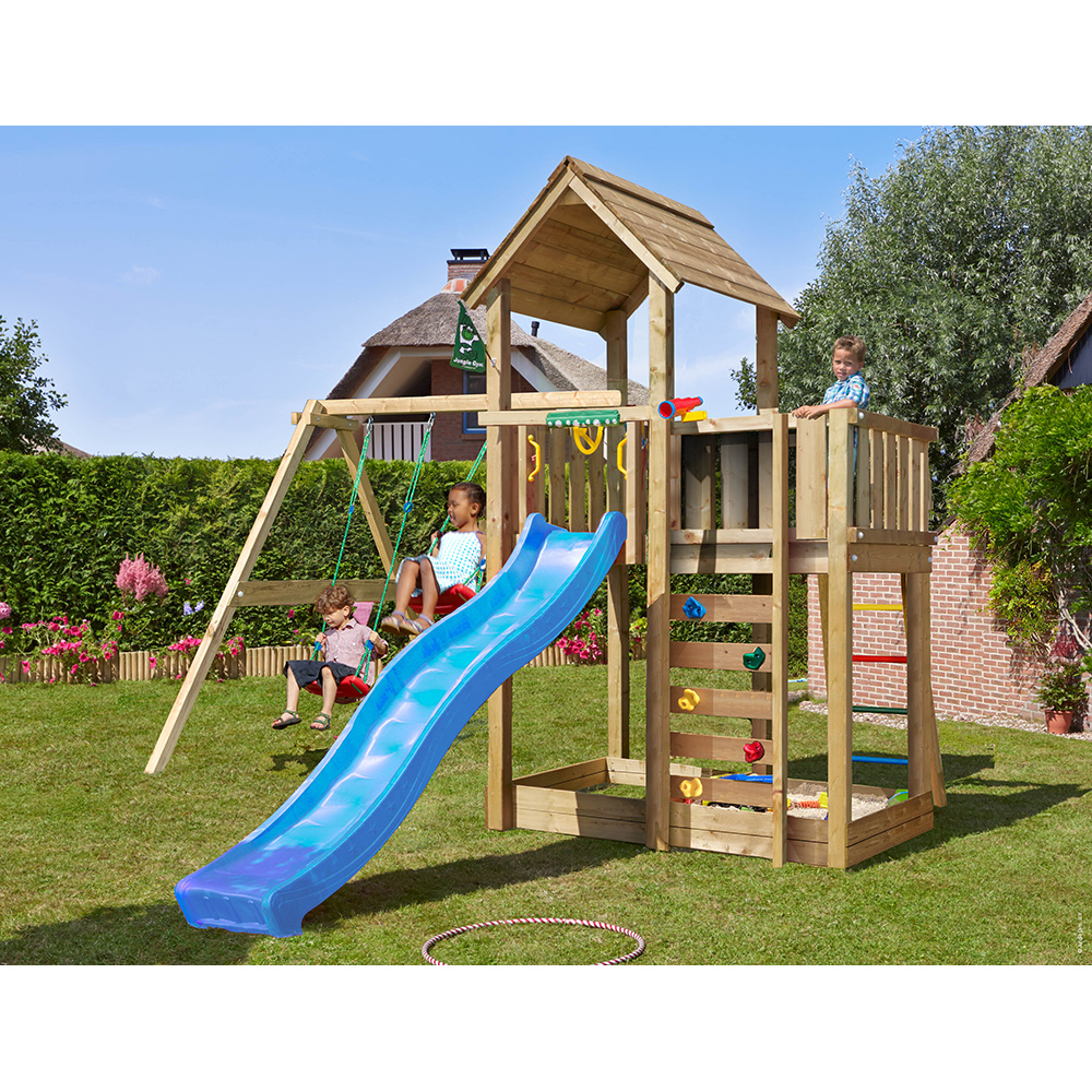 Lektorn Jungle Gym Mansion 2.1 Gungmodul Blå Rutschkana & Sand